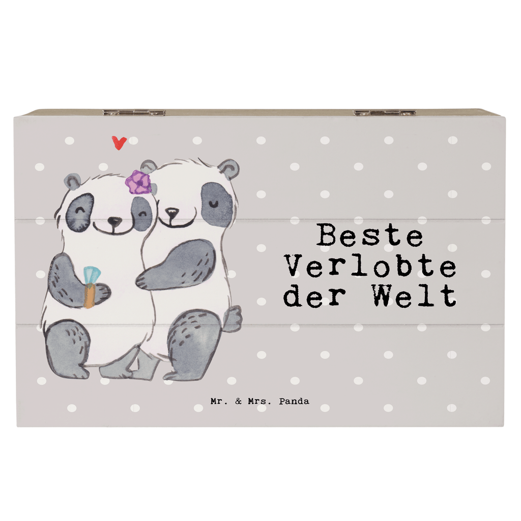 Holzkiste Panda Beste Verlobte der Welt Verlobte, Verloben, Verlobung, Traumfrau, Frau, Freundin, Ehefrau, Zukünftige, Hochzeit, Ehe,  Holzkiste, Kiste, Schatzkiste, Truhe, Schatulle, XXL,  Erinnerungsbox, Erinnerungskiste, Dekokiste, Aufbewahrungsbox  für, Dankeschön, Geschenk, Schenken, Geburtstag, Geburtstagsgeschenk, Geschenkidee, Danke, Bedanken, Mitbringsel, Freude machen, Geschenktipp