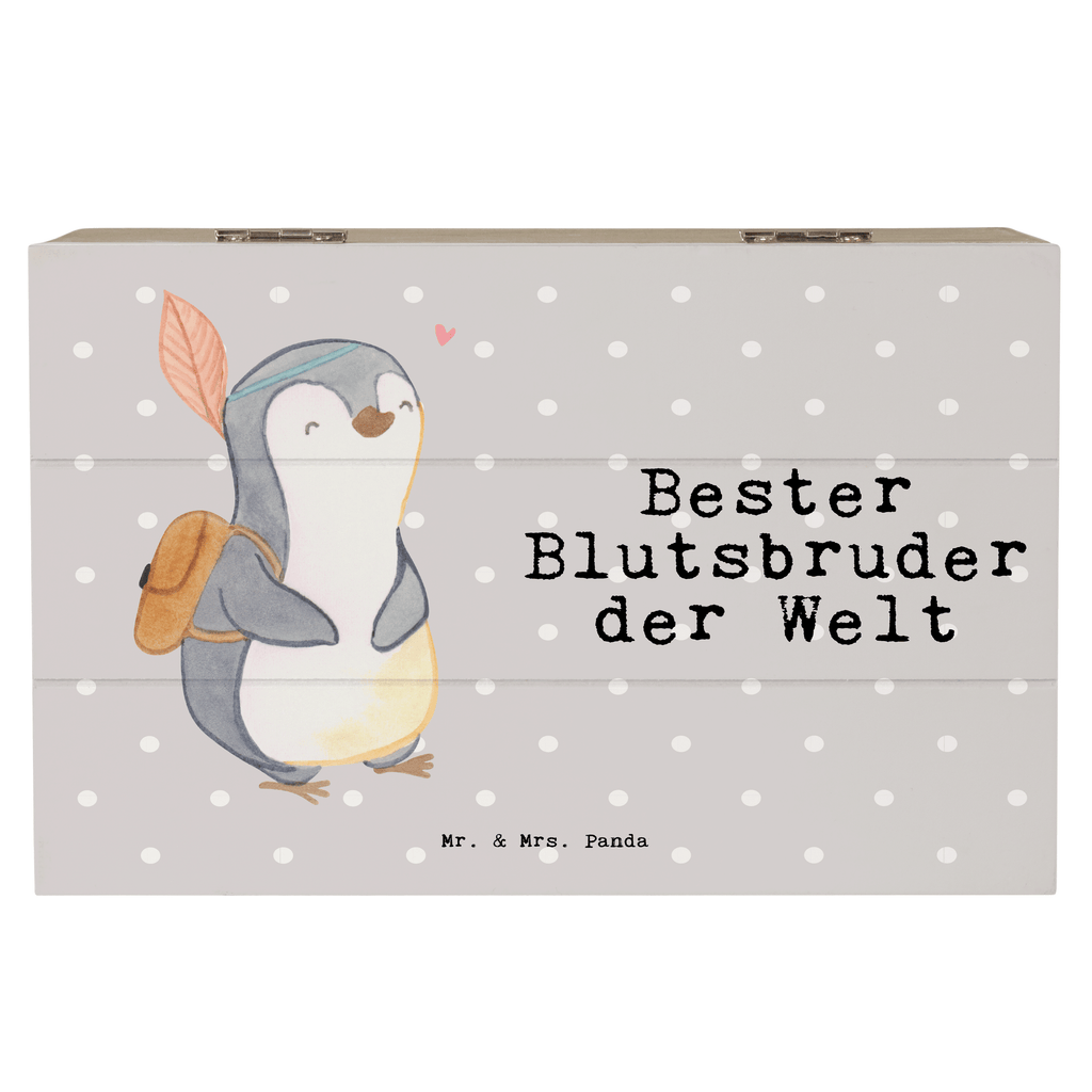 Holzkiste Pinguin Bester Blutsbruder der Welt Holzkiste, Kiste, Schatzkiste, Truhe, Schatulle, XXL, Erinnerungsbox, Erinnerungskiste, Dekokiste, Aufbewahrungsbox, für, Dankeschön, Geschenk, Schenken, Geburtstag, Geburtstagsgeschenk, Geschenkidee, Danke, Bedanken, Mitbringsel, Freude machen, Geschenktipp, Blutsbruder, Blutsgeschwister, Freund, Brüder, Geschwister, Bruderherz, Brother, Familie, Kleinigkeit, Bester, Sido