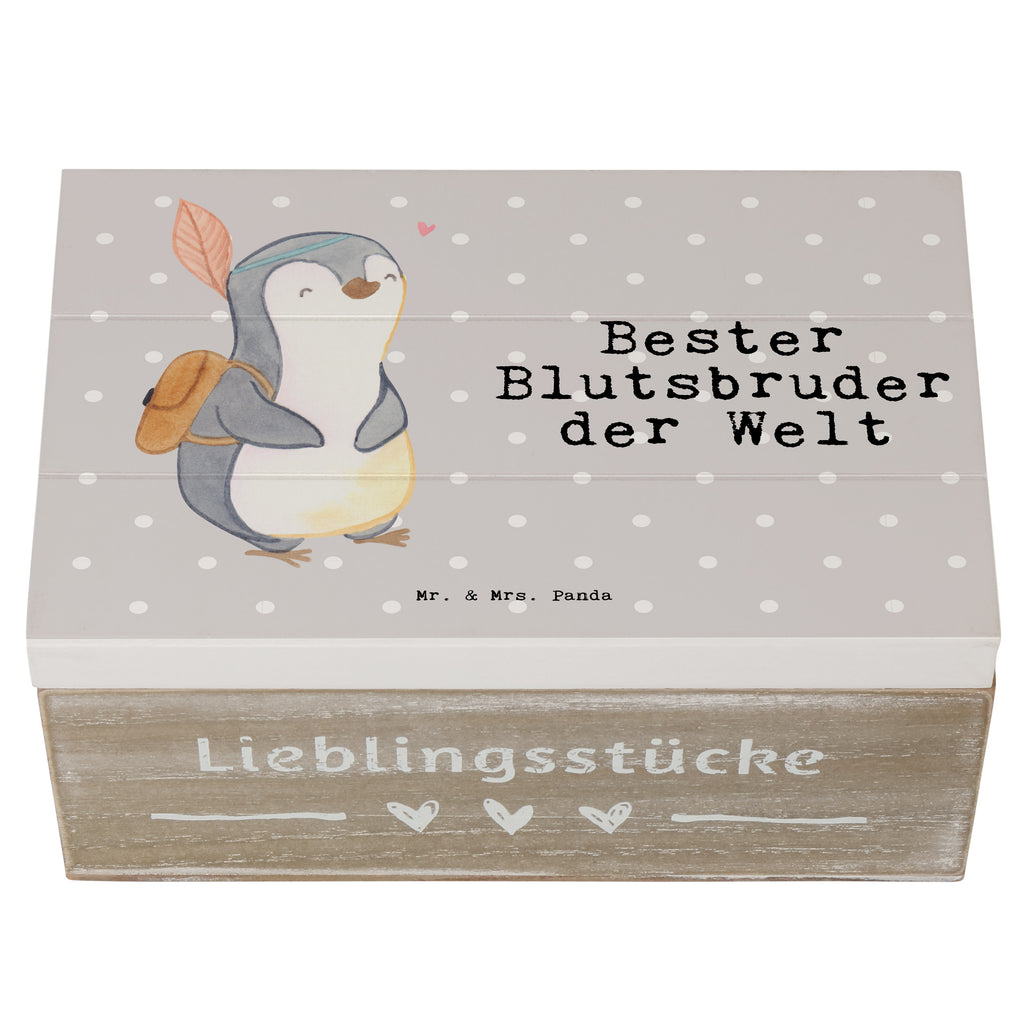 Holzkiste Pinguin Bester Blutsbruder der Welt Holzkiste, Kiste, Schatzkiste, Truhe, Schatulle, XXL, Erinnerungsbox, Erinnerungskiste, Dekokiste, Aufbewahrungsbox, für, Dankeschön, Geschenk, Schenken, Geburtstag, Geburtstagsgeschenk, Geschenkidee, Danke, Bedanken, Mitbringsel, Freude machen, Geschenktipp, Blutsbruder, Blutsgeschwister, Freund, Brüder, Geschwister, Bruderherz, Brother, Familie, Kleinigkeit, Bester, Sido