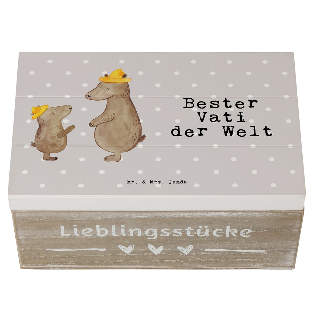 Holzkiste Bär Bester Vati der Welt Vater, Papa, Dad, Daddy, Paps, Papi, Vati, Eltern, Geschenk Vater, Mann, Familie, Bester, Dankeschön, Kleinigkeit, Geburtstag Holzkiste, Kiste, Schatzkiste, Truhe, Schatulle, XXL,  Erinnerungsbox, Erinnerungskiste, Dekokiste, Aufbewahrungsbox  für, Dankeschön, Geschenk, Schenken, Geburtstag, Geburtstagsgeschenk, Geschenkidee, Danke, Bedanken, Mitbringsel, Freude machen, Geschenktipp