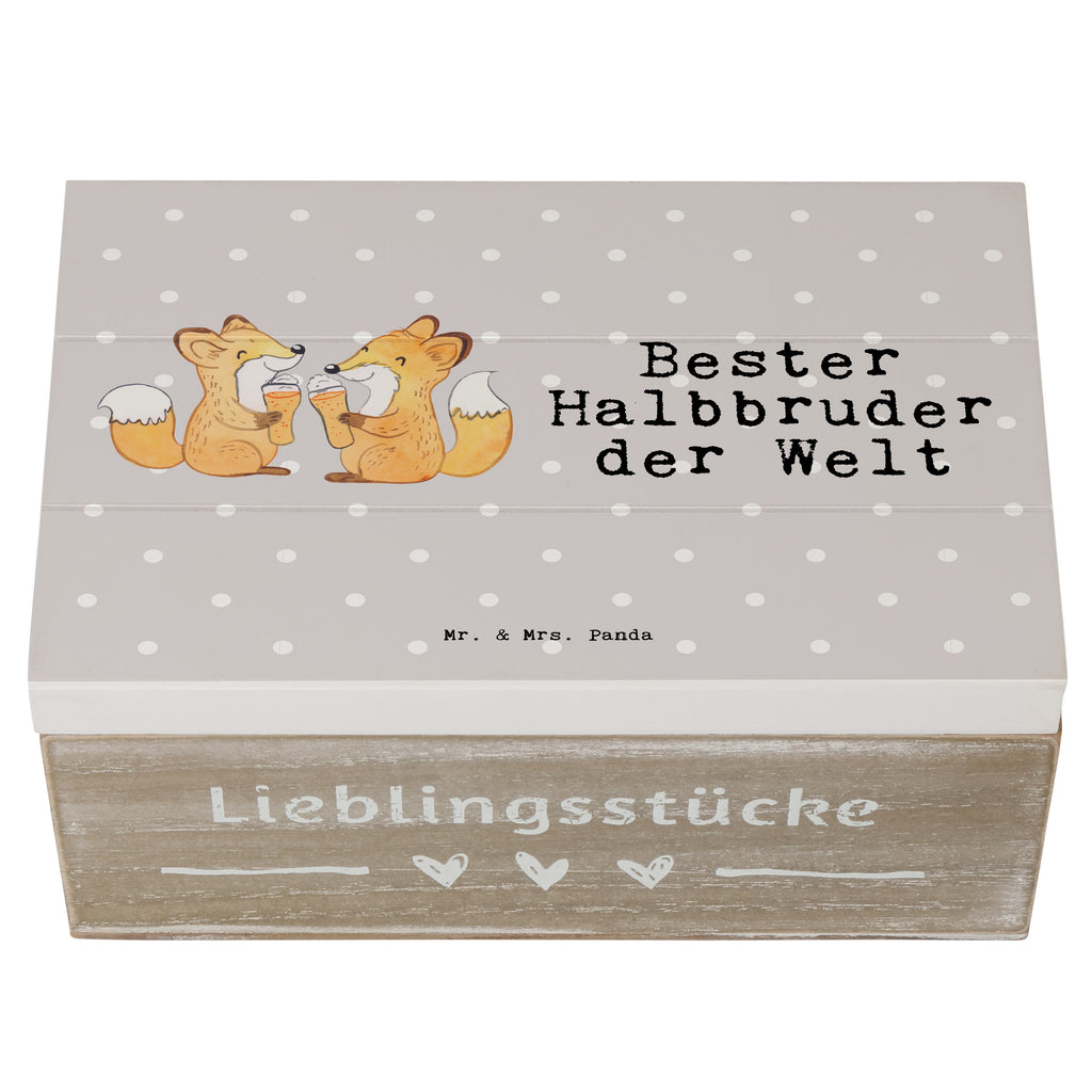Holzkiste Fuchs Bester Halbbruder der Welt Holzkiste, Kiste, Schatzkiste, Truhe, Schatulle, XXL, Erinnerungsbox, Erinnerungskiste, Dekokiste, Aufbewahrungsbox, für, Dankeschön, Geschenk, Schenken, Geburtstag, Geburtstagsgeschenk, Geschenkidee, Danke, Bedanken, Mitbringsel, Freude machen, Geschenktipp, Halbbruder, Stiefbruder, Stief, Stiefgeschwister, Bruder, Brudi, Geschwister, Bruderherz, Schwester, Familie, Kleinigkeit, Brother, Bester, Sohn