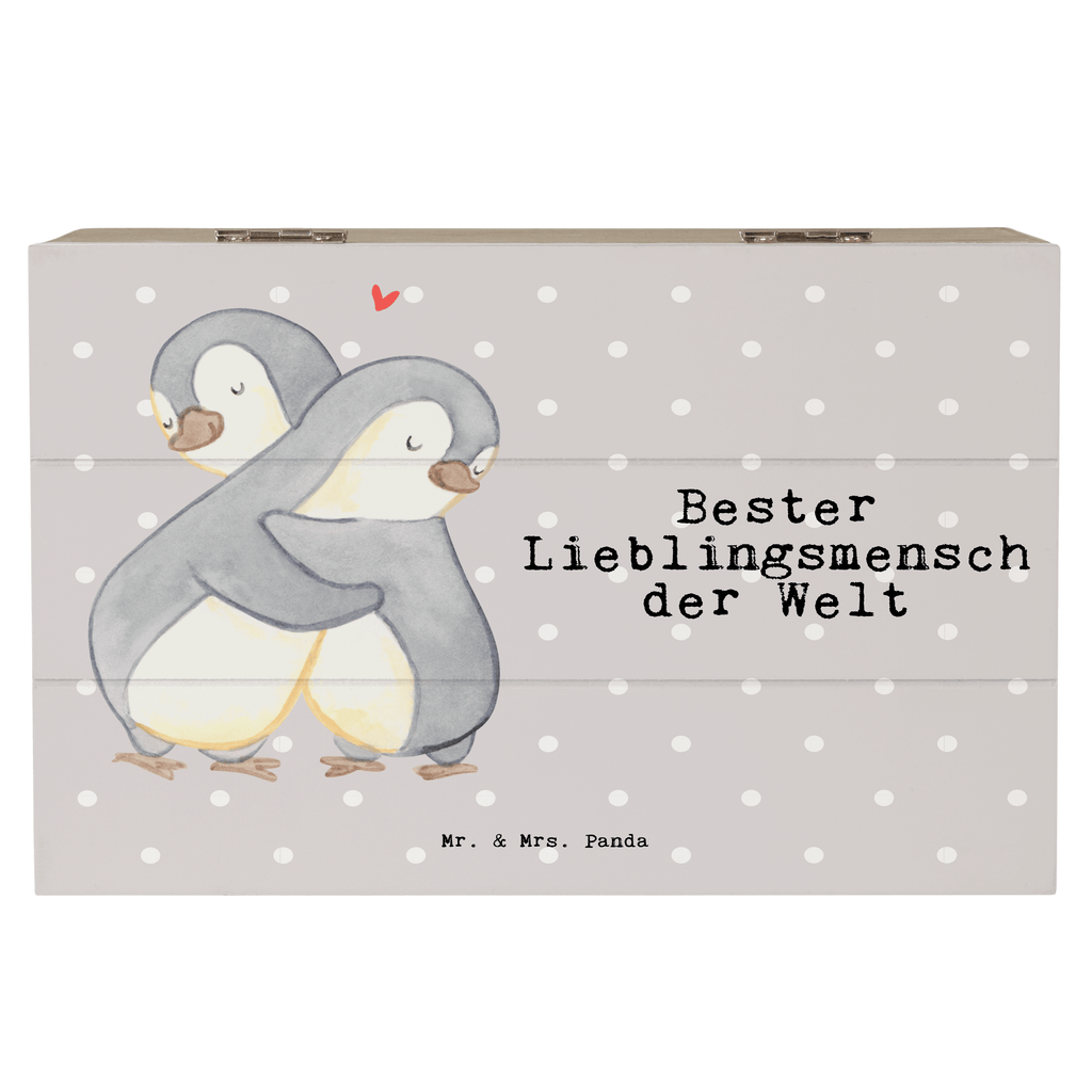 Holzkiste Pinguin Bester Lieblingsmensch der Welt Lieblingsmensch, Lieblings Mensch, Liebling, Partner, Bae, beste Freundin, Freund, Liebe, Herz, Love, Mama, Papa, Familie Holzkiste, Kiste, Schatzkiste, Truhe, Schatulle, XXL,  Erinnerungsbox, Erinnerungskiste, Dekokiste, Aufbewahrungsbox  für, Dankeschön, Geschenk, Schenken, Geburtstag, Geburtstagsgeschenk, Geschenkidee, Danke, Bedanken, Mitbringsel, Freude machen, Geschenktipp