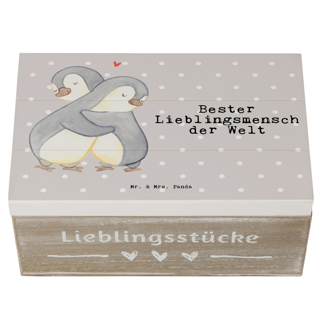 Holzkiste Pinguin Bester Lieblingsmensch der Welt Lieblingsmensch, Lieblings Mensch, Liebling, Partner, Bae, beste Freundin, Freund, Liebe, Herz, Love, Mama, Papa, Familie Holzkiste, Kiste, Schatzkiste, Truhe, Schatulle, XXL,  Erinnerungsbox, Erinnerungskiste, Dekokiste, Aufbewahrungsbox  für, Dankeschön, Geschenk, Schenken, Geburtstag, Geburtstagsgeschenk, Geschenkidee, Danke, Bedanken, Mitbringsel, Freude machen, Geschenktipp