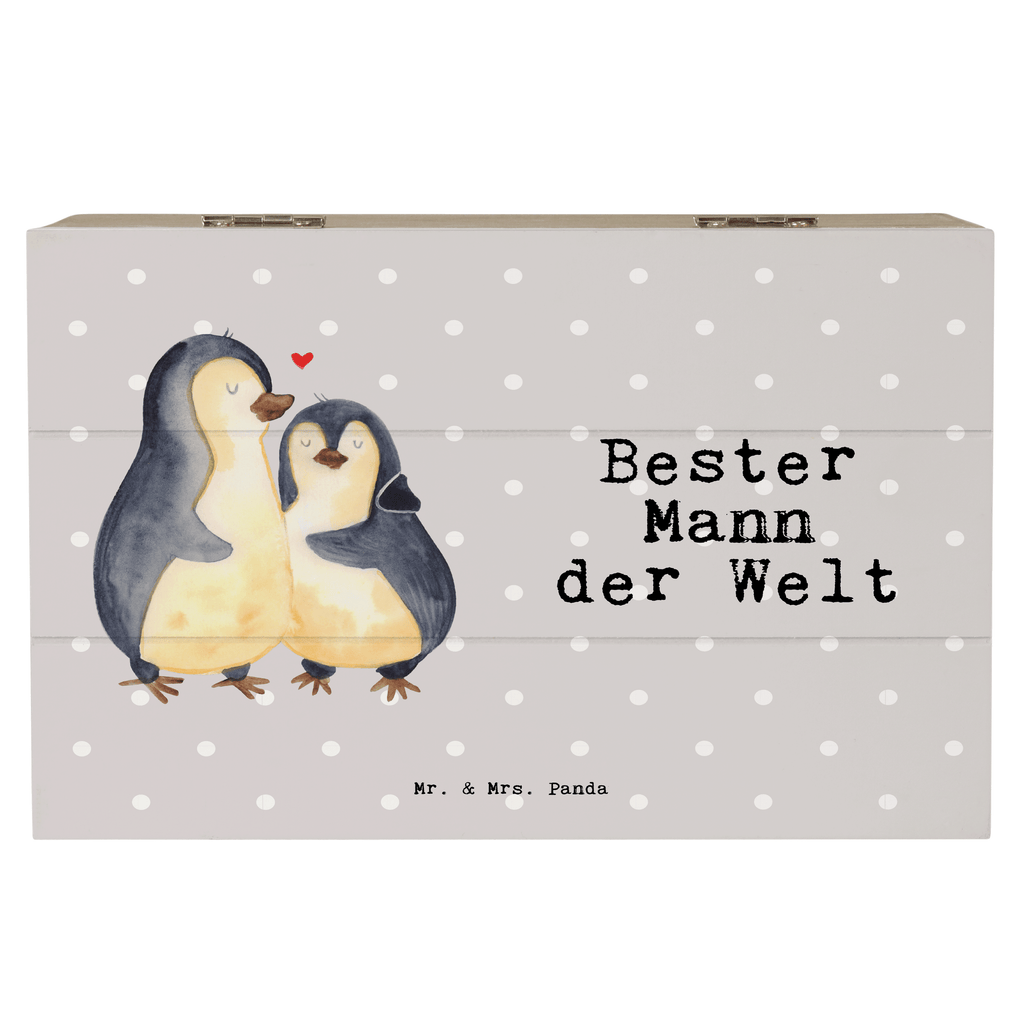 Holzkiste Pinguin Bester Mann der Welt Ehemann, Beste, Mann, Partner, Freund, Traummann, Liebling, Ehepartner, Ehe, Gatte, Lebensgefährte, Bräutigam, Kleinigkeit Holzkiste, Kiste, Schatzkiste, Truhe, Schatulle, XXL,  Erinnerungsbox, Erinnerungskiste, Dekokiste, Aufbewahrungsbox  für, Dankeschön, Geschenk, Schenken, Geburtstag, Geburtstagsgeschenk, Geschenkidee, Danke, Bedanken, Mitbringsel, Freude machen, Geschenktipp