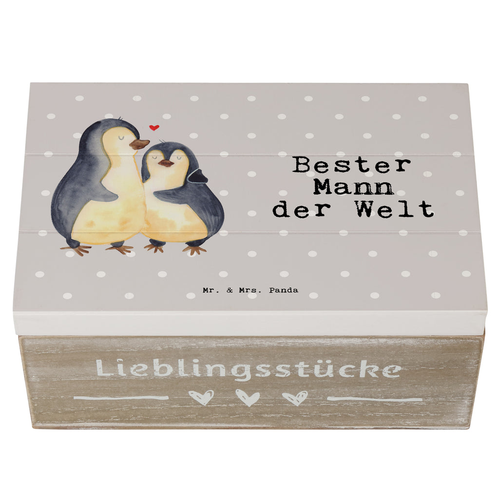 Holzkiste Pinguin Bester Mann der Welt Ehemann, Beste, Mann, Partner, Freund, Traummann, Liebling, Ehepartner, Ehe, Gatte, Lebensgefährte, Bräutigam, Kleinigkeit Holzkiste, Kiste, Schatzkiste, Truhe, Schatulle, XXL,  Erinnerungsbox, Erinnerungskiste, Dekokiste, Aufbewahrungsbox  für, Dankeschön, Geschenk, Schenken, Geburtstag, Geburtstagsgeschenk, Geschenkidee, Danke, Bedanken, Mitbringsel, Freude machen, Geschenktipp