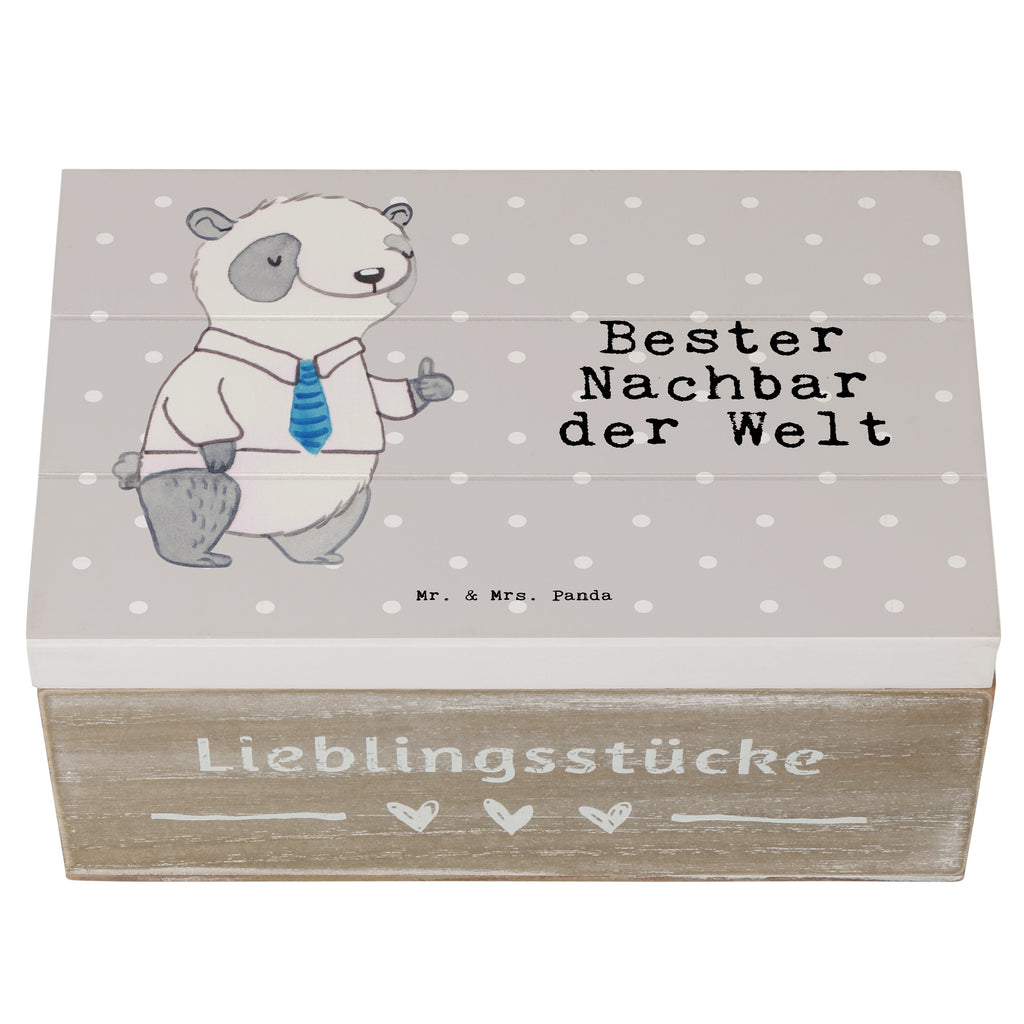 Holzkiste Panda Bester Nachbar der Welt Nachbar, Nachbarn, Nachbarschaft, Freund, Angrenzer, Anwohner, Dankeschön, Bewohner, Freundschaft   Holzkiste, Kiste, Schatzkiste, Truhe, Schatulle, XXL,  Erinnerungsbox, Erinnerungskiste, Dekokiste, Aufbewahrungsbox  für, Dankeschön, Geschenk, Schenken, Geburtstag, Geburtstagsgeschenk, Geschenkidee, Danke, Bedanken, Mitbringsel, Freude machen, Geschenktipp