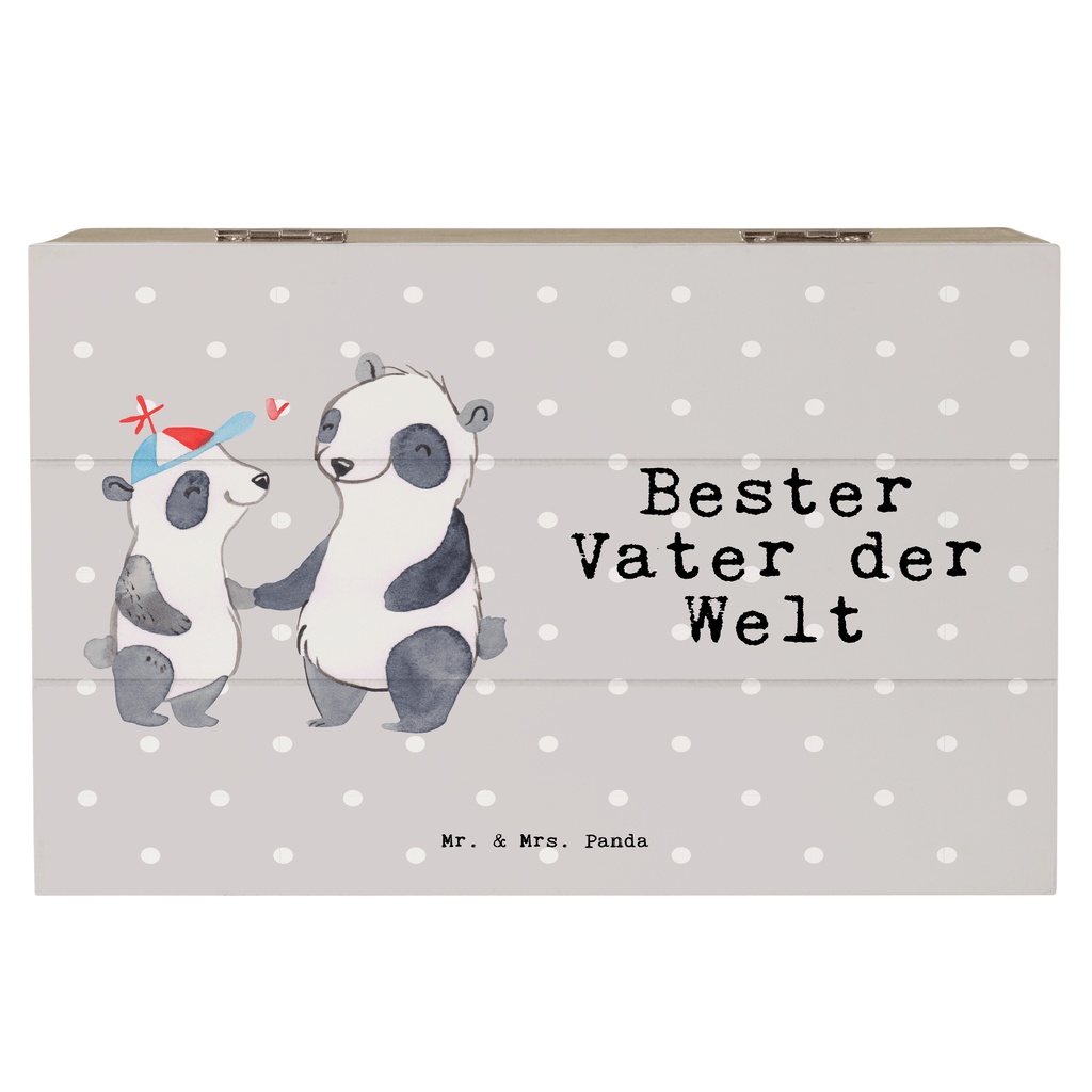 Holzkiste Panda Bester Vater der Welt Vater, Papa, Dad, Daddy, Paps, Papi, Vati, Eltern, Geschenk Vater, Mann, Familie, Bester, Dankeschön, Kleinigkeit Holzkiste, Kiste, Schatzkiste, Truhe, Schatulle, XXL,  Erinnerungsbox, Erinnerungskiste, Dekokiste, Aufbewahrungsbox  für, Dankeschön, Geschenk, Schenken, Geburtstag, Geburtstagsgeschenk, Geschenkidee, Danke, Bedanken, Mitbringsel, Freude machen, Geschenktipp