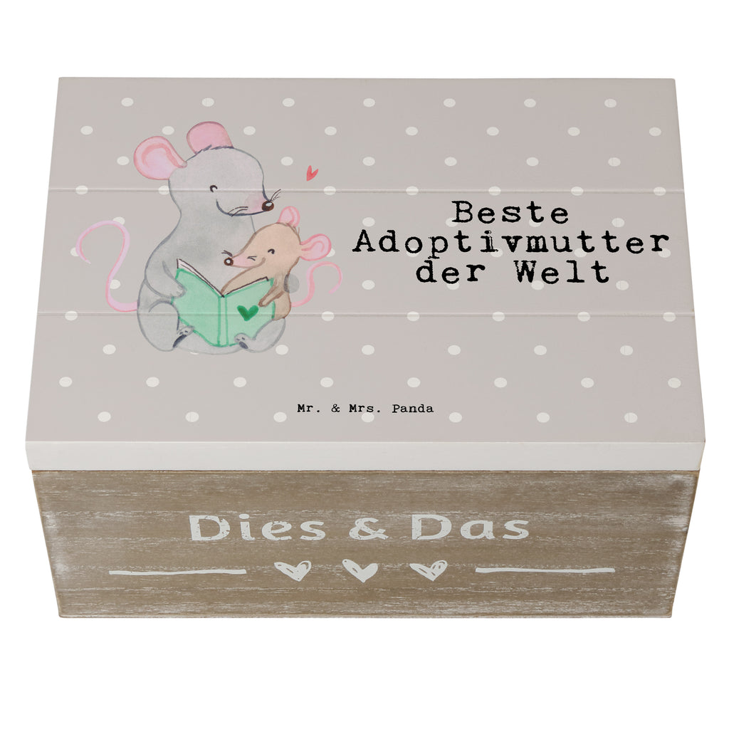 Holzkiste Maus Beste Adoptivmutter der Welt Adoptivmutter, Adoptivmama, adoptiert, Mama, Mami, Mutter, Muttertag, Mutti, Ma, Tochter, Sohn, Dankeschön, Danke, Beste Mama, Beste, Supermama Holzkiste, Kiste, Schatzkiste, Truhe, Schatulle, XXL,  Erinnerungsbox, Erinnerungskiste, Dekokiste, Aufbewahrungsbox  für, Dankeschön, Geschenk, Schenken, Geburtstag, Geburtstagsgeschenk, Geschenkidee, Danke, Bedanken, Mitbringsel, Freude machen, Geschenktipp
