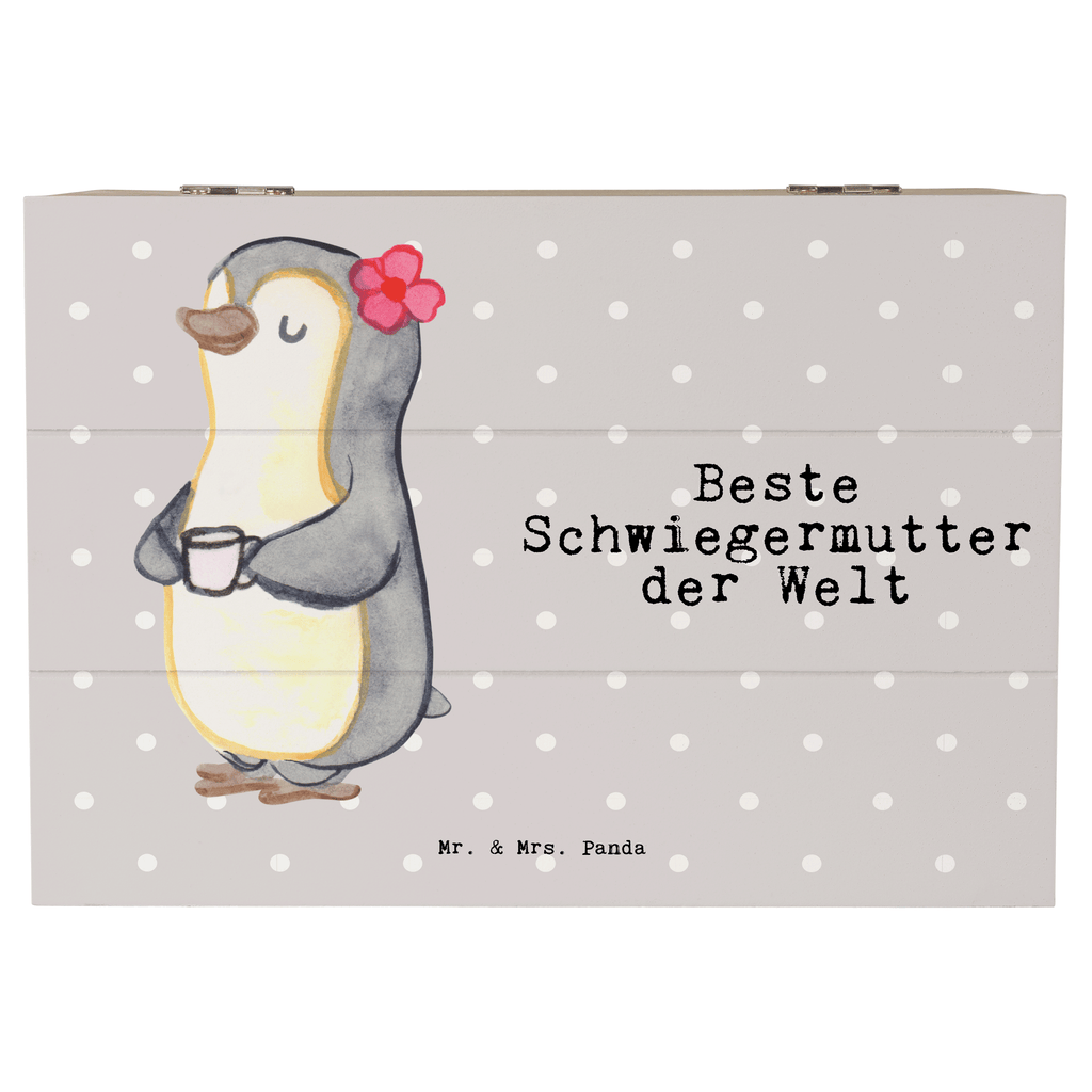 Holzkiste Pinguin Beste Schwiegermutter der Welt Schwiegermutter, Schwiegermama, Schwiegereltern, Mama, Mutter, Mutter des Ehepartners, angeheiratet, Dankeschön Holzkiste, Kiste, Schatzkiste, Truhe, Schatulle, XXL,  Erinnerungsbox, Erinnerungskiste, Dekokiste, Aufbewahrungsbox  für, Dankeschön, Geschenk, Schenken, Geburtstag, Geburtstagsgeschenk, Geschenkidee, Danke, Bedanken, Mitbringsel, Freude machen, Geschenktipp