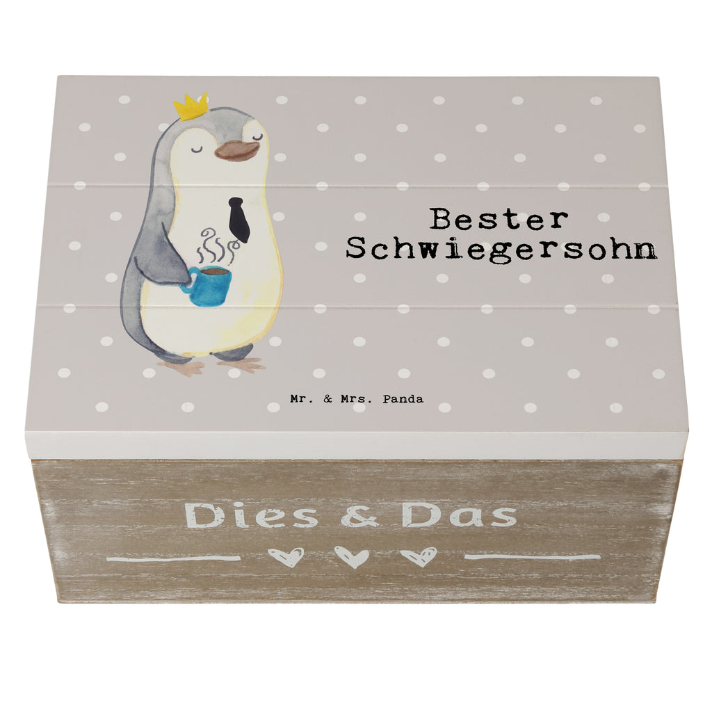 Holzkiste Pinguin Bester Schwiegersohn Schwiegersohn, Tochter, Ehefrau des Sohns, Frau, angeheiratet, Hochzeit, Heirat, Dankeschön Holzkiste, Kiste, Schatzkiste, Truhe, Schatulle, XXL,  Erinnerungsbox, Erinnerungskiste, Dekokiste, Aufbewahrungsbox  für, Dankeschön, Geschenk, Schenken, Geburtstag, Geburtstagsgeschenk, Geschenkidee, Danke, Bedanken, Mitbringsel, Freude machen, Geschenktipp