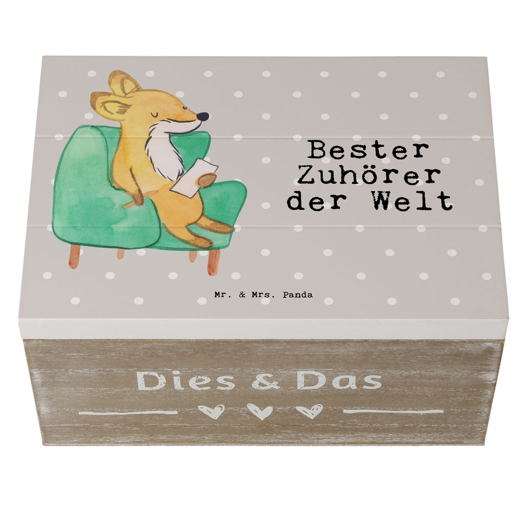 Holzkiste Fuchs Bester Zuhörer der Welt Zuhörer, Freund, Freundin, offenes Ohr, Danke, Dankeschön, Hilfsbereit, Hilfe  Holzkiste, Kiste, Schatzkiste, Truhe, Schatulle, XXL,  Erinnerungsbox, Erinnerungskiste, Dekokiste, Aufbewahrungsbox  für, Dankeschön, Geschenk, Schenken, Geburtstag, Geburtstagsgeschenk, Geschenkidee, Danke, Bedanken, Mitbringsel, Freude machen, Geschenktipp