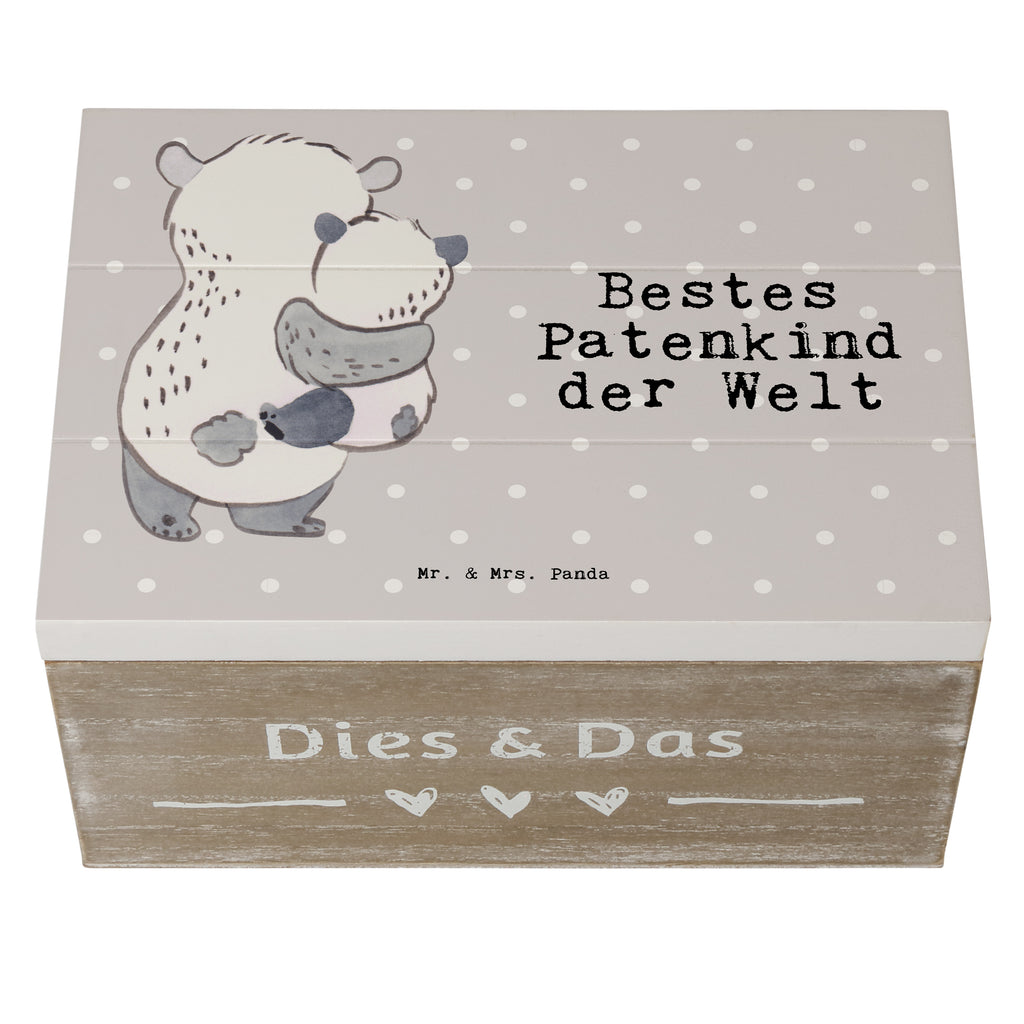 Holzkiste Panda Bestes Patenkind der Welt Patenkind, Paten Kind, Pate, Taufe, Taufgeschenk, Patenonkel, Patentante, Tauffeier, Täufling, Nichte, Neffe Holzkiste, Kiste, Schatzkiste, Truhe, Schatulle, XXL,  Erinnerungsbox, Erinnerungskiste, Dekokiste, Aufbewahrungsbox  für, Dankeschön, Geschenk, Schenken, Geburtstag, Geburtstagsgeschenk, Geschenkidee, Danke, Bedanken, Mitbringsel, Freude machen, Geschenktipp