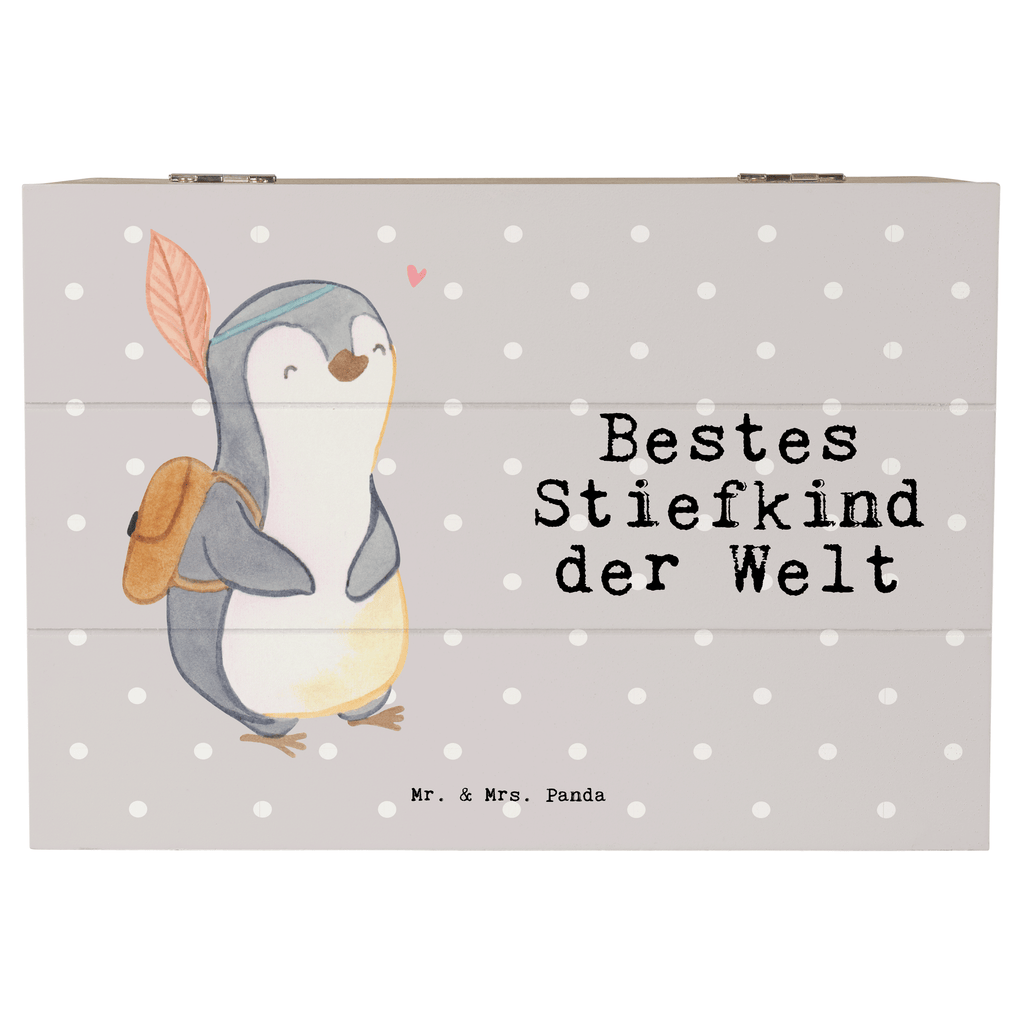 Holzkiste Pinguin Bestes Stiefkind der Welt Stiefkind, angeheiratet, Kinder, Kind, Kid, Kids, Kiddy, Bestes, Tochter, Sohn, Nachwuchs, Geburt, Geburtstag, Liebling, Taufe,  Holzkiste, Kiste, Schatzkiste, Truhe, Schatulle, XXL,  Erinnerungsbox, Erinnerungskiste, Dekokiste, Aufbewahrungsbox  für, Dankeschön, Geschenk, Schenken, Geburtstag, Geburtstagsgeschenk, Geschenkidee, Danke, Bedanken, Mitbringsel, Freude machen, Geschenktipp