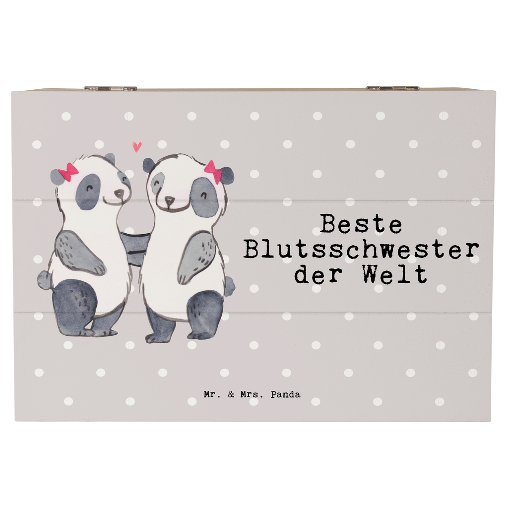 Holzkiste Panda Beste Blutsschwester der Welt Blutsschwester, Blutsgeschwister, Freundin, Bae, Schwestern, Schwester, Geschwister, Schwesterherz, Sister, Geschenk, Familie, Kleinigkeit, Beste, Tochter, Liebe Holzkiste, Kiste, Schatzkiste, Truhe, Schatulle, XXL,  Erinnerungsbox, Erinnerungskiste, Dekokiste, Aufbewahrungsbox  für, Dankeschön, Geschenk, Schenken, Geburtstag, Geburtstagsgeschenk, Geschenkidee, Danke, Bedanken, Mitbringsel, Freude machen, Geschenktipp