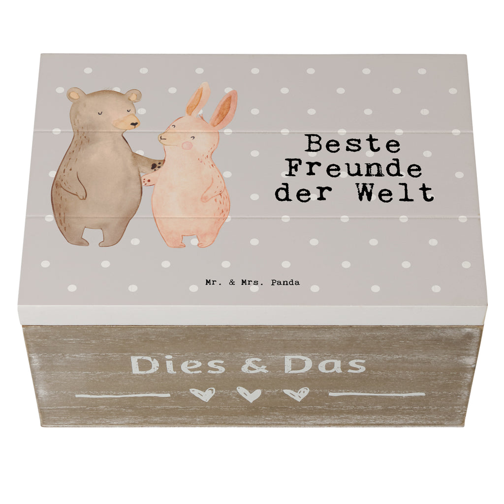 Holzkiste Hase Beste Freunde der Welt Freunde, best friends, Freundschaft, Freundin, Freund, Clique, Kumpel, bae, bff,  Holzkiste, Kiste, Schatzkiste, Truhe, Schatulle, XXL,  Erinnerungsbox, Erinnerungskiste, Dekokiste, Aufbewahrungsbox  für, Dankeschön, Geschenk, Schenken, Geburtstag, Geburtstagsgeschenk, Geschenkidee, Danke, Bedanken, Mitbringsel, Freude machen, Geschenktipp