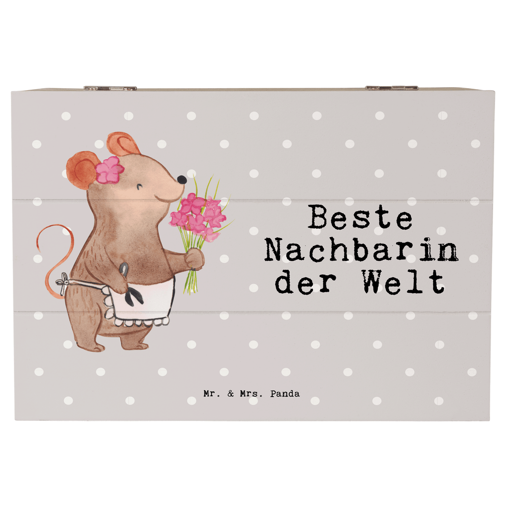 Holzkiste Maus Beste Nachbarin der Welt Nachbarin, Nachbarn, Nachbarschaft, Freundin, Angrenzer, Anwohnerin, Dankeschön, Bewohnerin, Freundschaft   Holzkiste, Kiste, Schatzkiste, Truhe, Schatulle, XXL,  Erinnerungsbox, Erinnerungskiste, Dekokiste, Aufbewahrungsbox  für, Dankeschön, Geschenk, Schenken, Geburtstag, Geburtstagsgeschenk, Geschenkidee, Danke, Bedanken, Mitbringsel, Freude machen, Geschenktipp