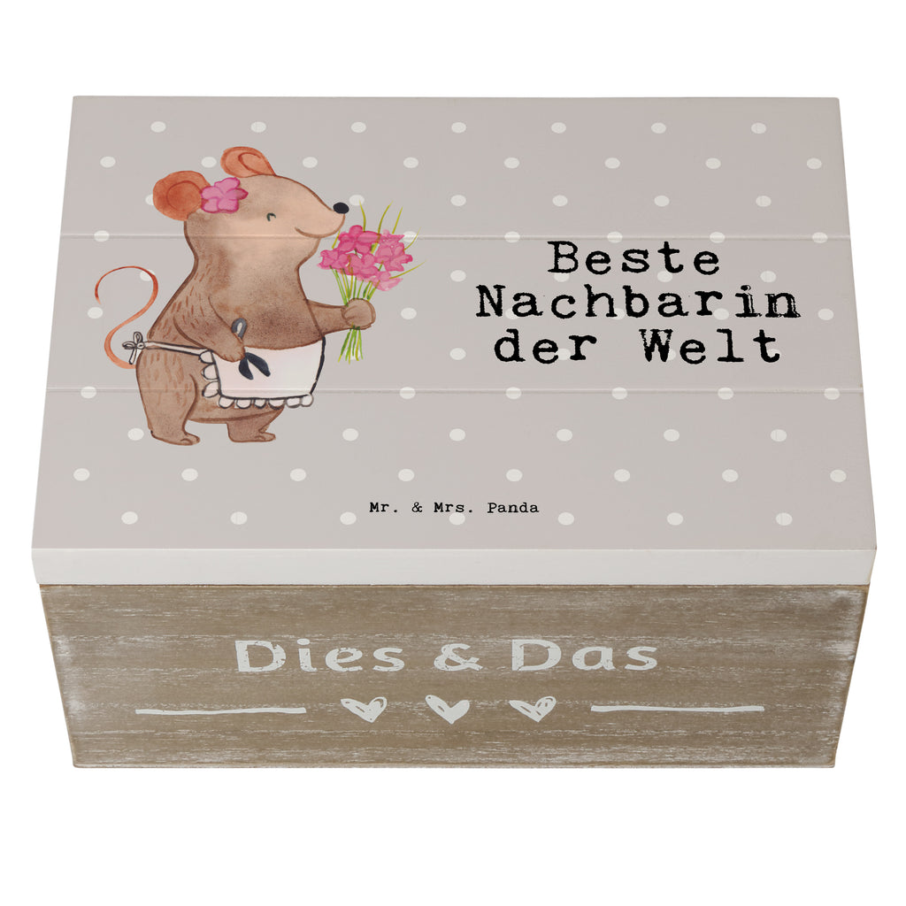 Holzkiste Maus Beste Nachbarin der Welt Nachbarin, Nachbarn, Nachbarschaft, Freundin, Angrenzer, Anwohnerin, Dankeschön, Bewohnerin, Freundschaft   Holzkiste, Kiste, Schatzkiste, Truhe, Schatulle, XXL,  Erinnerungsbox, Erinnerungskiste, Dekokiste, Aufbewahrungsbox  für, Dankeschön, Geschenk, Schenken, Geburtstag, Geburtstagsgeschenk, Geschenkidee, Danke, Bedanken, Mitbringsel, Freude machen, Geschenktipp