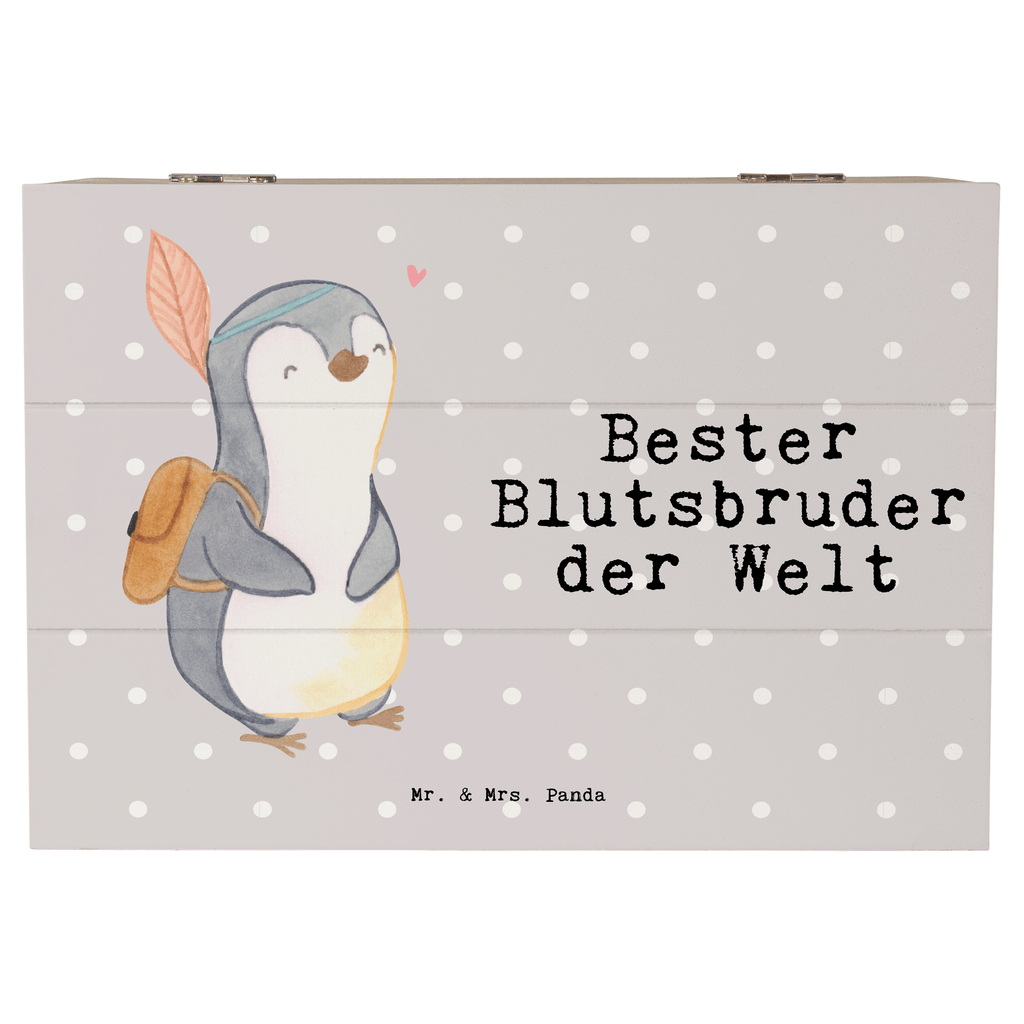 Holzkiste Pinguin Bester Blutsbruder der Welt Holzkiste, Kiste, Schatzkiste, Truhe, Schatulle, XXL, Erinnerungsbox, Erinnerungskiste, Dekokiste, Aufbewahrungsbox, für, Dankeschön, Geschenk, Schenken, Geburtstag, Geburtstagsgeschenk, Geschenkidee, Danke, Bedanken, Mitbringsel, Freude machen, Geschenktipp, Blutsbruder, Blutsgeschwister, Freund, Brüder, Geschwister, Bruderherz, Brother, Familie, Kleinigkeit, Bester, Sido