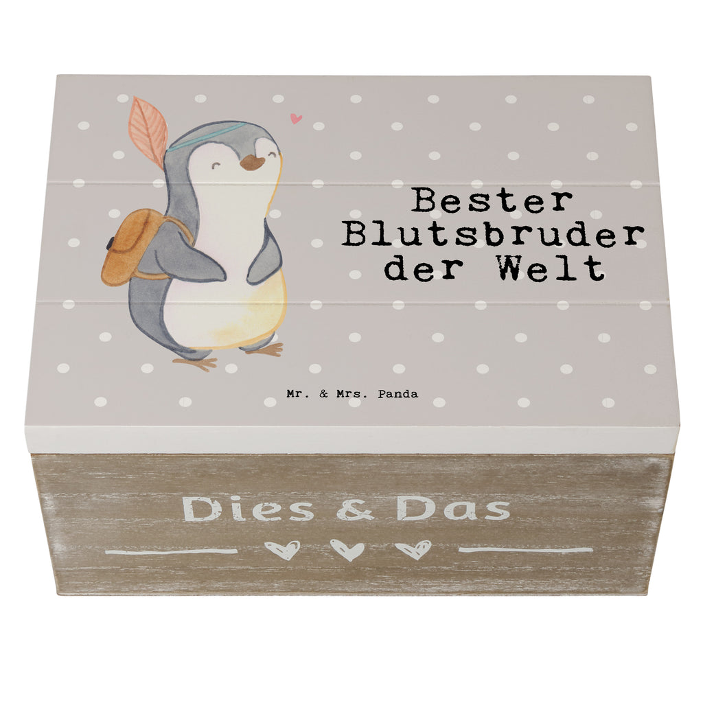 Holzkiste Pinguin Bester Blutsbruder der Welt Holzkiste, Kiste, Schatzkiste, Truhe, Schatulle, XXL, Erinnerungsbox, Erinnerungskiste, Dekokiste, Aufbewahrungsbox, für, Dankeschön, Geschenk, Schenken, Geburtstag, Geburtstagsgeschenk, Geschenkidee, Danke, Bedanken, Mitbringsel, Freude machen, Geschenktipp, Blutsbruder, Blutsgeschwister, Freund, Brüder, Geschwister, Bruderherz, Brother, Familie, Kleinigkeit, Bester, Sido