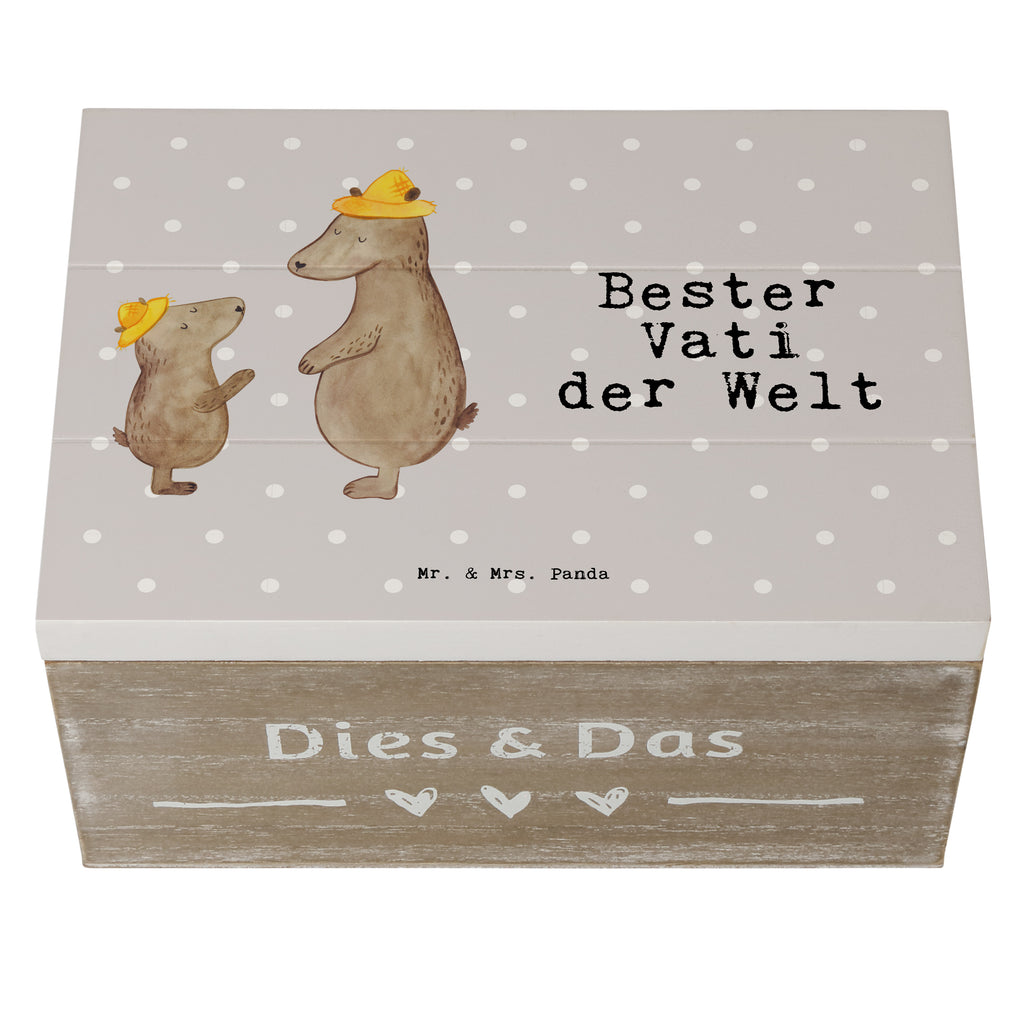 Holzkiste Bär Bester Vati der Welt Vater, Papa, Dad, Daddy, Paps, Papi, Vati, Eltern, Geschenk Vater, Mann, Familie, Bester, Dankeschön, Kleinigkeit, Geburtstag Holzkiste, Kiste, Schatzkiste, Truhe, Schatulle, XXL,  Erinnerungsbox, Erinnerungskiste, Dekokiste, Aufbewahrungsbox  für, Dankeschön, Geschenk, Schenken, Geburtstag, Geburtstagsgeschenk, Geschenkidee, Danke, Bedanken, Mitbringsel, Freude machen, Geschenktipp