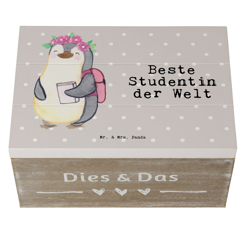 Holzkiste Pinguin Beste Studentin der Welt Studentin, Studium, Tochter, Spaß, Musterschülerin, lustig, Studienabschluss, witzig, Universität, Abschluss, Alumni, Uni, Studenten, Hochschule  Holzkiste, Kiste, Schatzkiste, Truhe, Schatulle, XXL,  Erinnerungsbox, Erinnerungskiste, Dekokiste, Aufbewahrungsbox  für, Dankeschön, Geschenk, Schenken, Geburtstag, Geburtstagsgeschenk, Geschenkidee, Danke, Bedanken, Mitbringsel, Freude machen, Geschenktipp