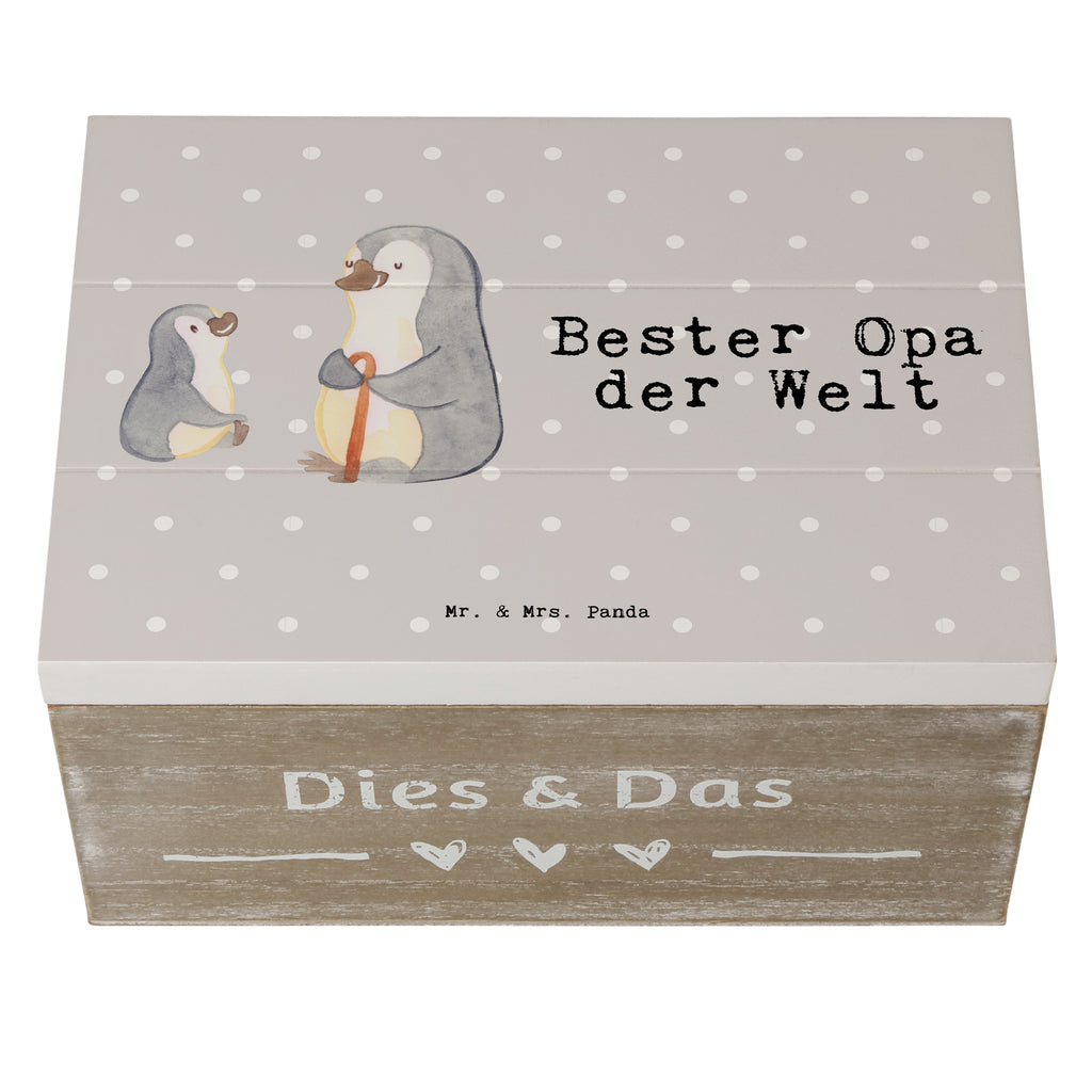 Holzkiste Pinguin Bester Opa der Welt Großvater, Grossvater, Opa, Opi. Großpapa, Großeltern, Enkel, Enkelin, Enkelkind, Geschenk, Geburtstag, Kleinigkeit, Oppa, Oppi, Bester, Mitbringsel Holzkiste, Kiste, Schatzkiste, Truhe, Schatulle, XXL,  Erinnerungsbox, Erinnerungskiste, Dekokiste, Aufbewahrungsbox  für, Dankeschön, Geschenk, Schenken, Geburtstag, Geburtstagsgeschenk, Geschenkidee, Danke, Bedanken, Mitbringsel, Freude machen, Geschenktipp