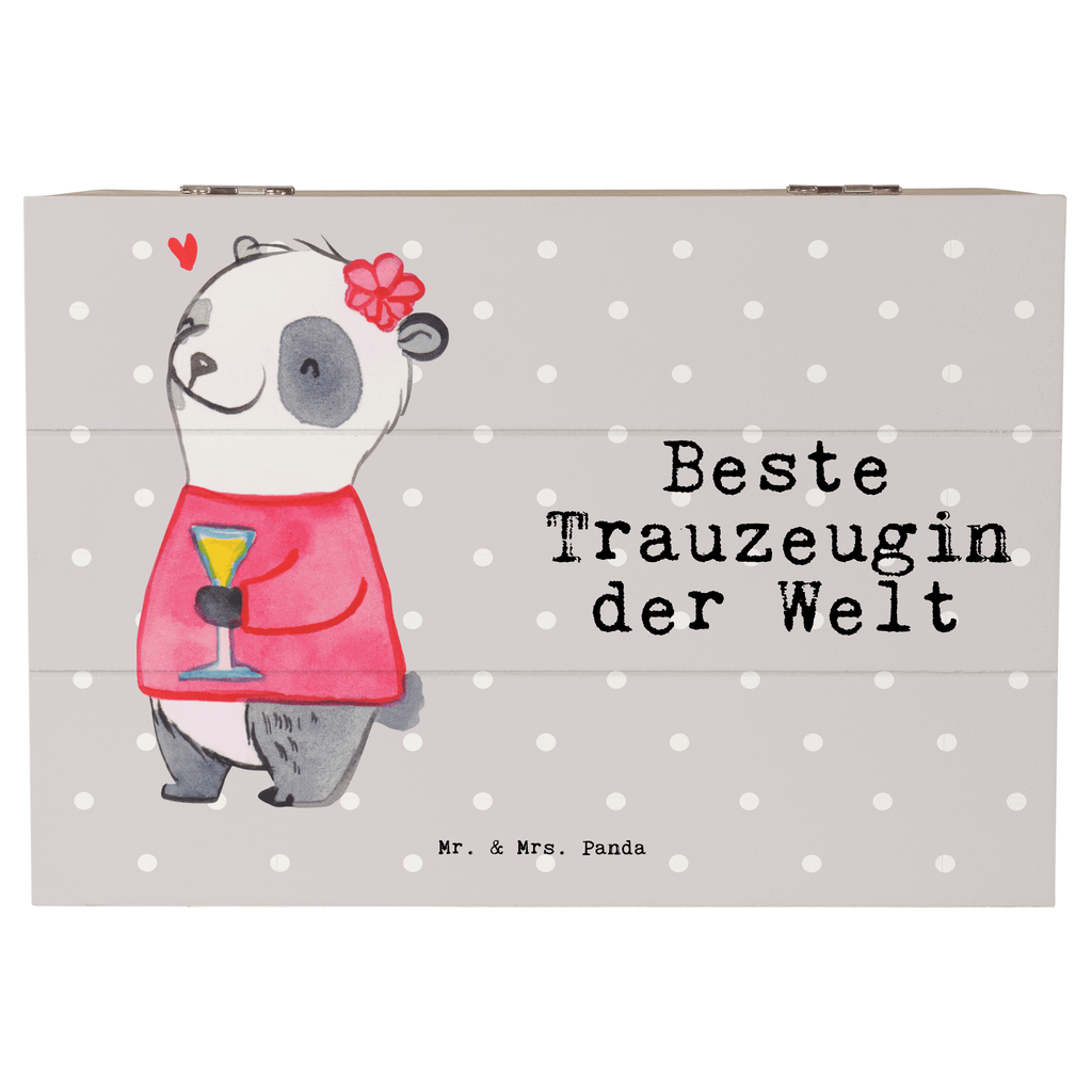 Holzkiste Panda Beste Trauzeugin der Welt Trauzeugin, Trauhzeugin, Freundin, Hochzeit, Heirat, JGA, Trauung, Kirche, Standesamt, Dankeschön, Standesamt, Braut Holzkiste, Kiste, Schatzkiste, Truhe, Schatulle, XXL,  Erinnerungsbox, Erinnerungskiste, Dekokiste, Aufbewahrungsbox  für, Dankeschön, Geschenk, Schenken, Geburtstag, Geburtstagsgeschenk, Geschenkidee, Danke, Bedanken, Mitbringsel, Freude machen, Geschenktipp
