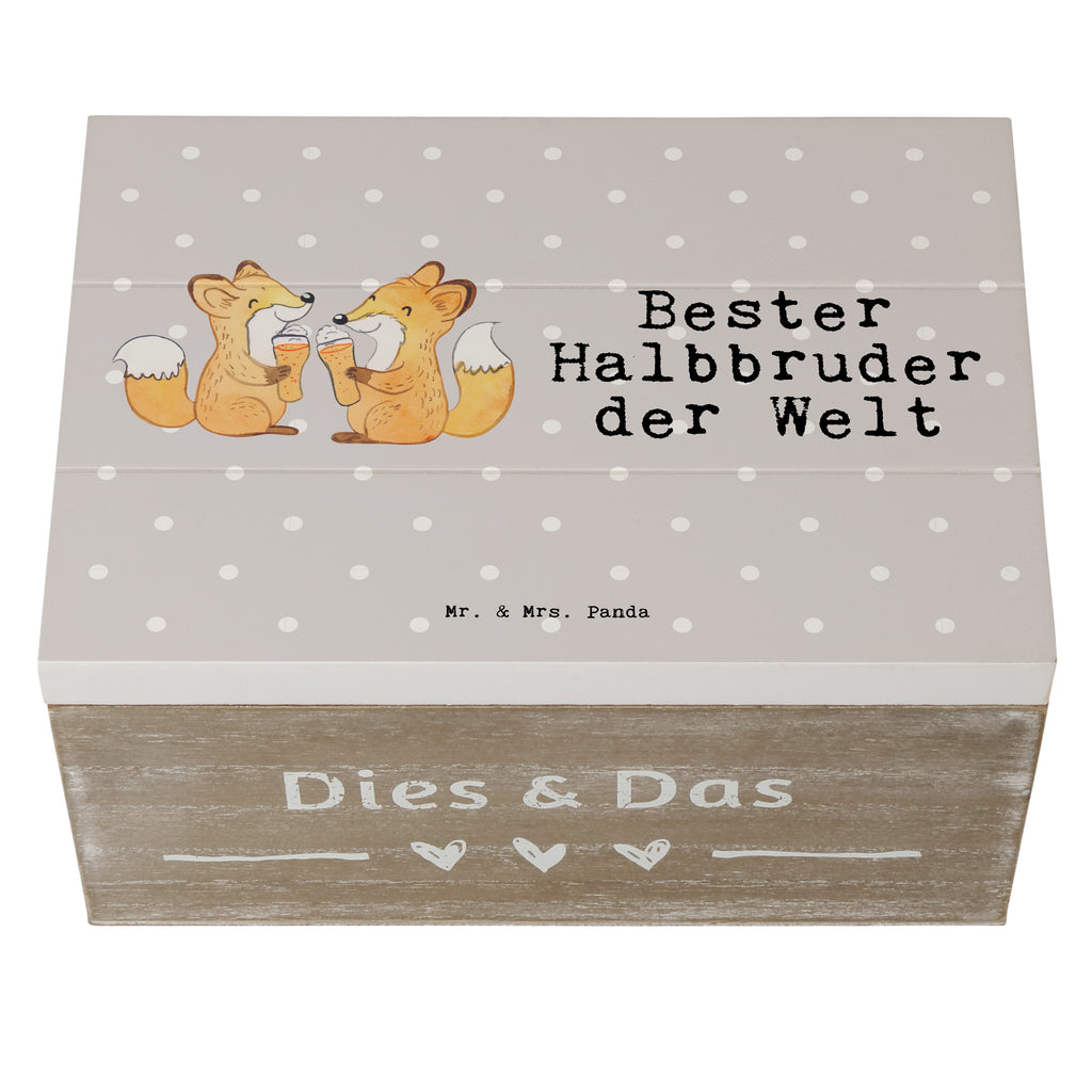 Holzkiste Fuchs Bester Halbbruder der Welt Holzkiste, Kiste, Schatzkiste, Truhe, Schatulle, XXL, Erinnerungsbox, Erinnerungskiste, Dekokiste, Aufbewahrungsbox, für, Dankeschön, Geschenk, Schenken, Geburtstag, Geburtstagsgeschenk, Geschenkidee, Danke, Bedanken, Mitbringsel, Freude machen, Geschenktipp, Halbbruder, Stiefbruder, Stief, Stiefgeschwister, Bruder, Brudi, Geschwister, Bruderherz, Schwester, Familie, Kleinigkeit, Brother, Bester, Sohn