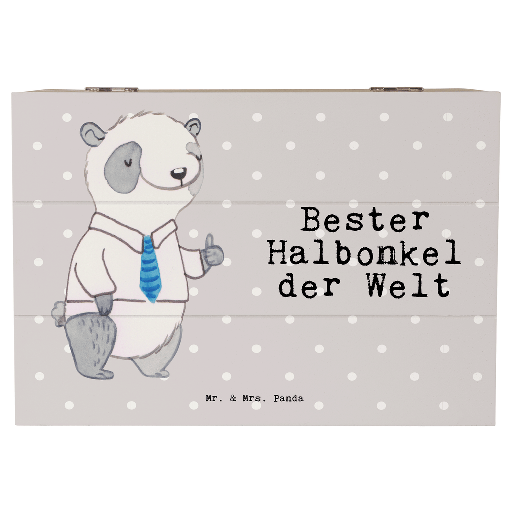 Holzkiste Panda Bester Halbonkel der Welt Onkel, bester Onkel, Halbonkel, Stiefonkel, Stief, Stiefgeschwister, Geschenk, Familie, Kleinigkeit Holzkiste, Kiste, Schatzkiste, Truhe, Schatulle, XXL,  Erinnerungsbox, Erinnerungskiste, Dekokiste, Aufbewahrungsbox  für, Dankeschön, Geschenk, Schenken, Geburtstag, Geburtstagsgeschenk, Geschenkidee, Danke, Bedanken, Mitbringsel, Freude machen, Geschenktipp