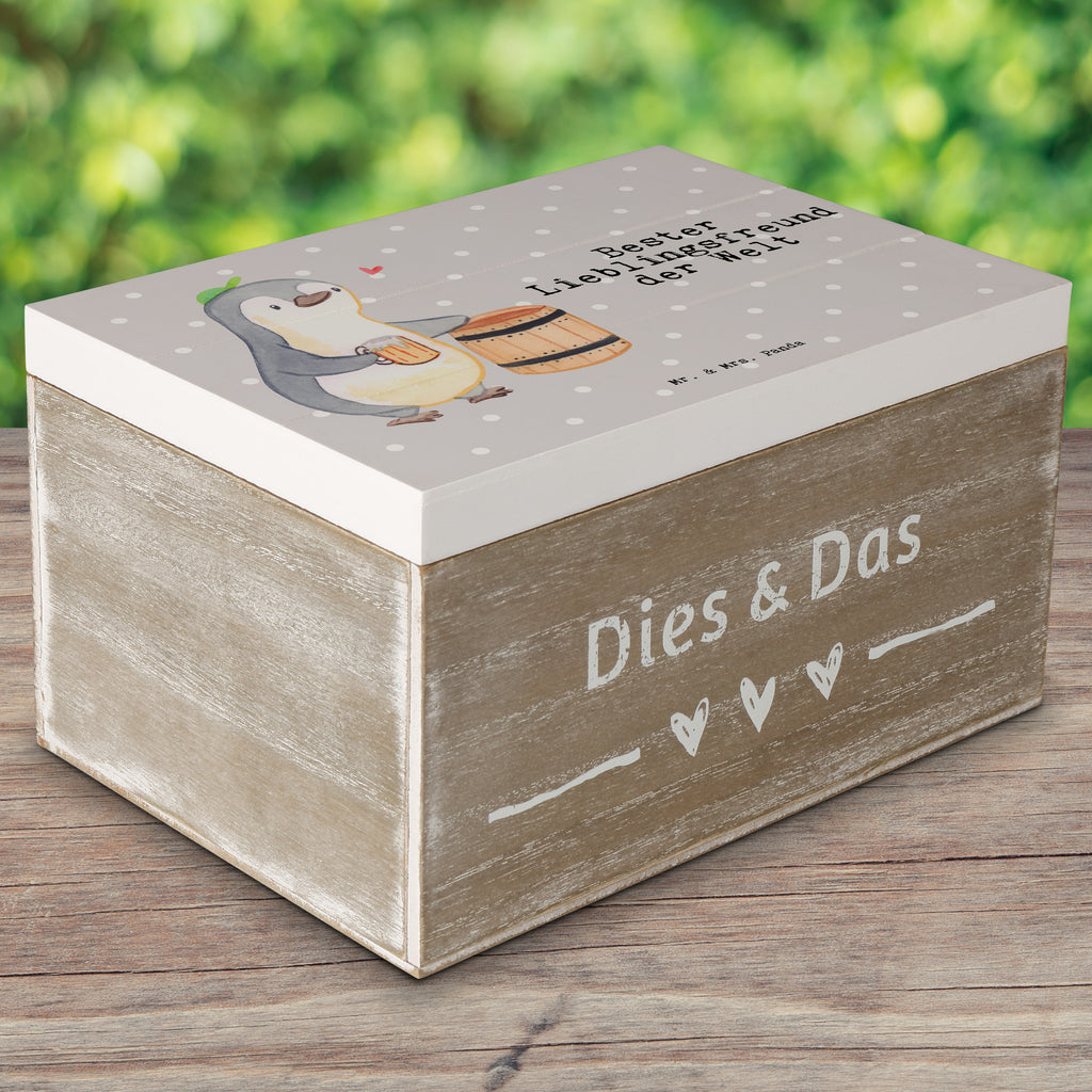 Holzkiste Pinguin Bester Lieblingsfreund der Welt Lieblingsfreund, Freund, Partner, Lieblingsmensch, Lieblings Mensch, Liebling, Partner, Bae, bester Freund, Liebe, Herz, Love Holzkiste, Kiste, Schatzkiste, Truhe, Schatulle, XXL,  Erinnerungsbox, Erinnerungskiste, Dekokiste, Aufbewahrungsbox  für, Dankeschön, Geschenk, Schenken, Geburtstag, Geburtstagsgeschenk, Geschenkidee, Danke, Bedanken, Mitbringsel, Freude machen, Geschenktipp