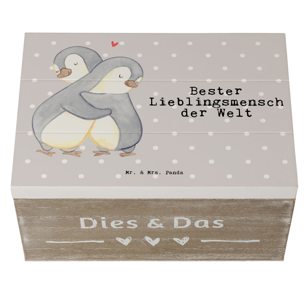Holzkiste Pinguin Bester Lieblingsmensch der Welt Lieblingsmensch, Lieblings Mensch, Liebling, Partner, Bae, beste Freundin, Freund, Liebe, Herz, Love, Mama, Papa, Familie Holzkiste, Kiste, Schatzkiste, Truhe, Schatulle, XXL,  Erinnerungsbox, Erinnerungskiste, Dekokiste, Aufbewahrungsbox  für, Dankeschön, Geschenk, Schenken, Geburtstag, Geburtstagsgeschenk, Geschenkidee, Danke, Bedanken, Mitbringsel, Freude machen, Geschenktipp