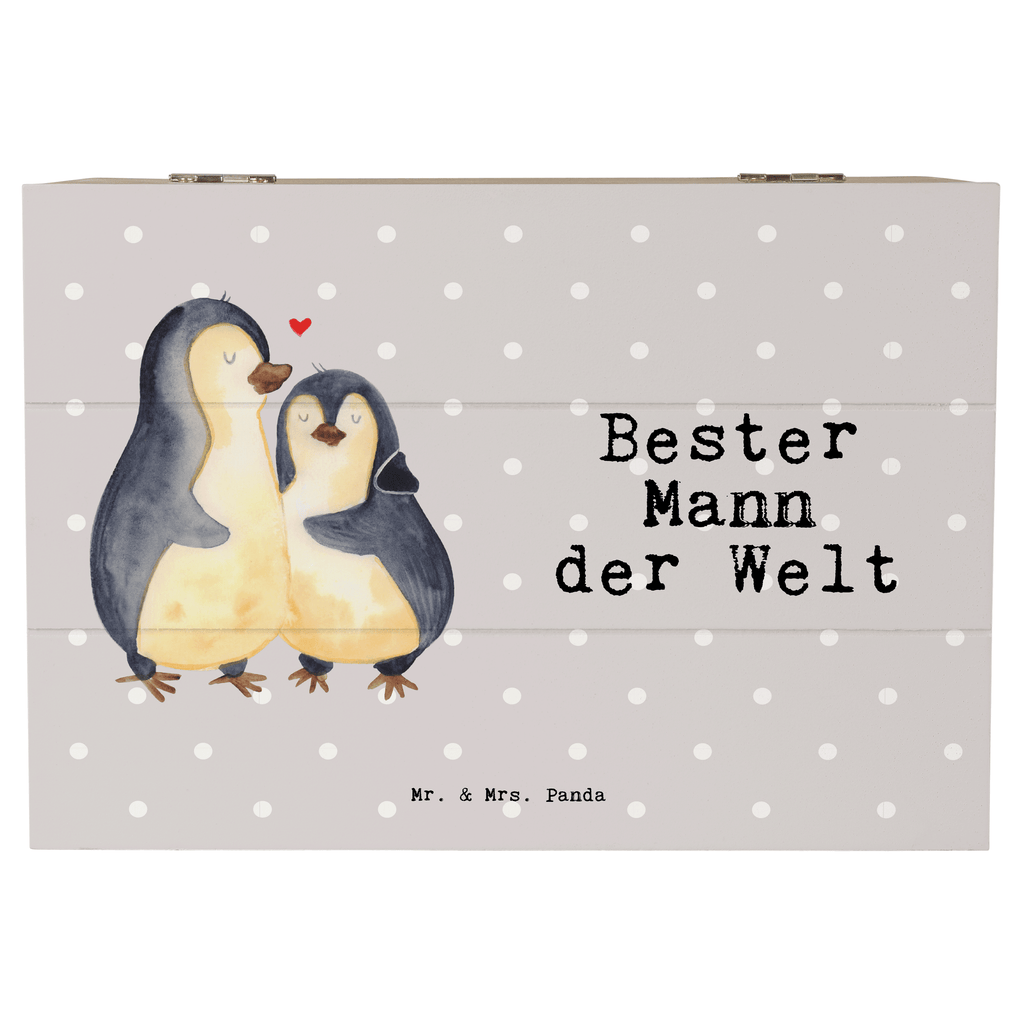 Holzkiste Pinguin Bester Mann der Welt Ehemann, Beste, Mann, Partner, Freund, Traummann, Liebling, Ehepartner, Ehe, Gatte, Lebensgefährte, Bräutigam, Kleinigkeit Holzkiste, Kiste, Schatzkiste, Truhe, Schatulle, XXL,  Erinnerungsbox, Erinnerungskiste, Dekokiste, Aufbewahrungsbox  für, Dankeschön, Geschenk, Schenken, Geburtstag, Geburtstagsgeschenk, Geschenkidee, Danke, Bedanken, Mitbringsel, Freude machen, Geschenktipp