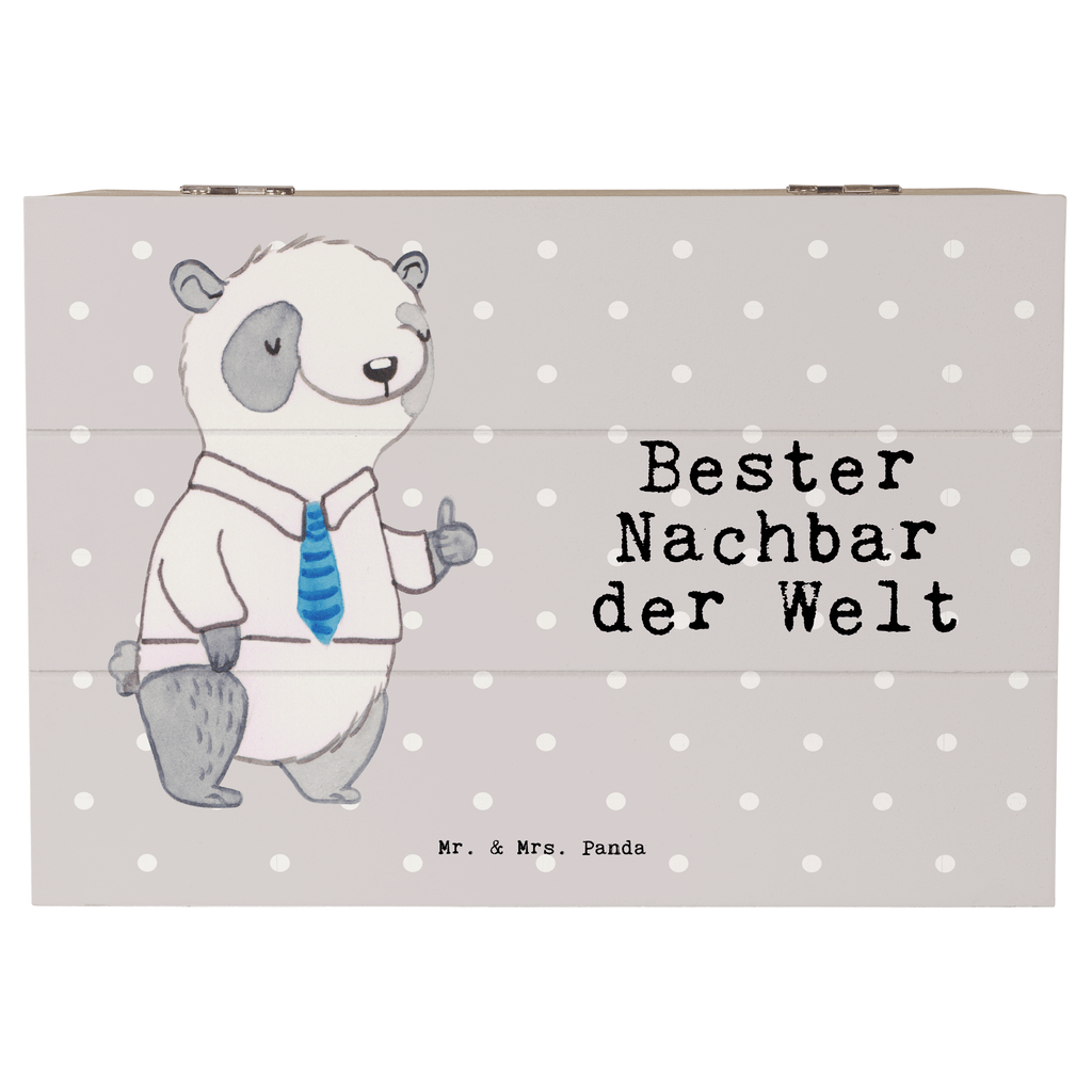 Holzkiste Panda Bester Nachbar der Welt Nachbar, Nachbarn, Nachbarschaft, Freund, Angrenzer, Anwohner, Dankeschön, Bewohner, Freundschaft   Holzkiste, Kiste, Schatzkiste, Truhe, Schatulle, XXL,  Erinnerungsbox, Erinnerungskiste, Dekokiste, Aufbewahrungsbox  für, Dankeschön, Geschenk, Schenken, Geburtstag, Geburtstagsgeschenk, Geschenkidee, Danke, Bedanken, Mitbringsel, Freude machen, Geschenktipp