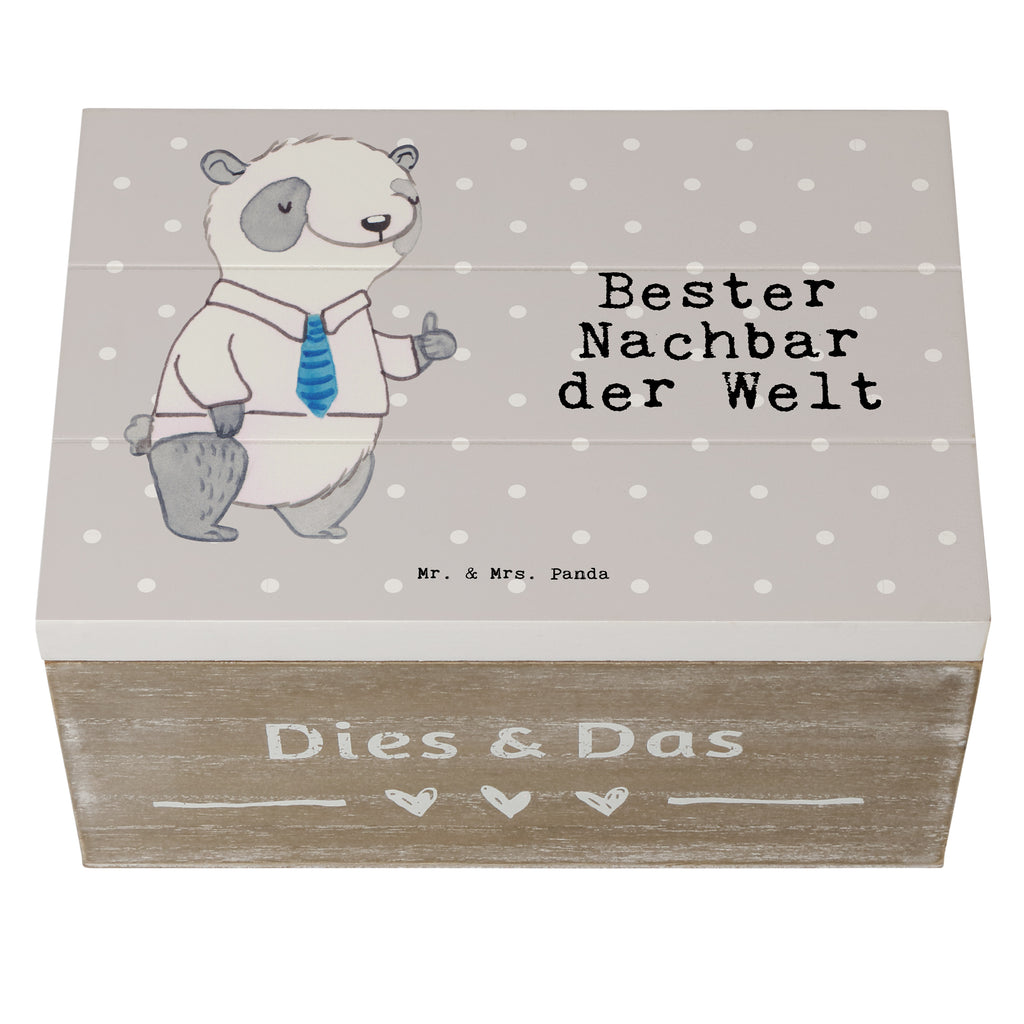 Holzkiste Panda Bester Nachbar der Welt Nachbar, Nachbarn, Nachbarschaft, Freund, Angrenzer, Anwohner, Dankeschön, Bewohner, Freundschaft   Holzkiste, Kiste, Schatzkiste, Truhe, Schatulle, XXL,  Erinnerungsbox, Erinnerungskiste, Dekokiste, Aufbewahrungsbox  für, Dankeschön, Geschenk, Schenken, Geburtstag, Geburtstagsgeschenk, Geschenkidee, Danke, Bedanken, Mitbringsel, Freude machen, Geschenktipp