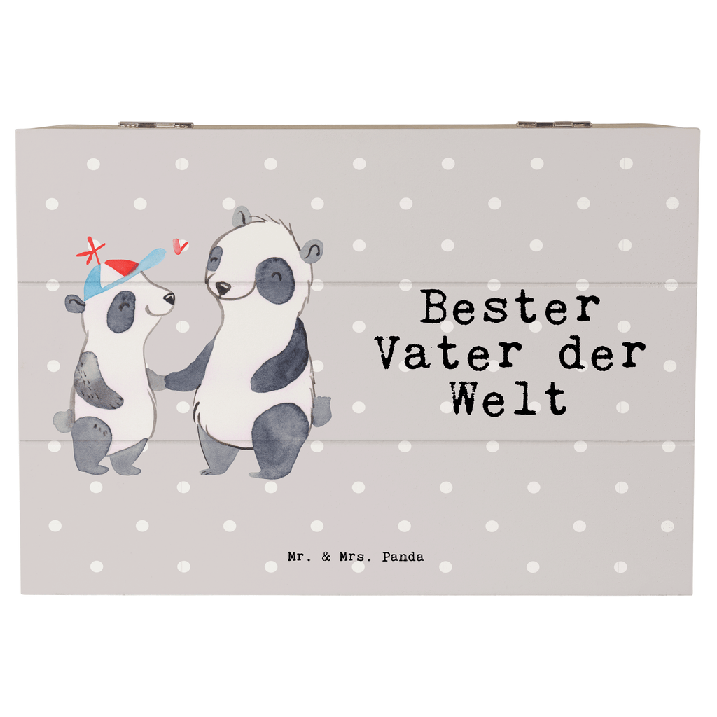Holzkiste Panda Bester Vater der Welt Vater, Papa, Dad, Daddy, Paps, Papi, Vati, Eltern, Geschenk Vater, Mann, Familie, Bester, Dankeschön, Kleinigkeit Holzkiste, Kiste, Schatzkiste, Truhe, Schatulle, XXL,  Erinnerungsbox, Erinnerungskiste, Dekokiste, Aufbewahrungsbox  für, Dankeschön, Geschenk, Schenken, Geburtstag, Geburtstagsgeschenk, Geschenkidee, Danke, Bedanken, Mitbringsel, Freude machen, Geschenktipp