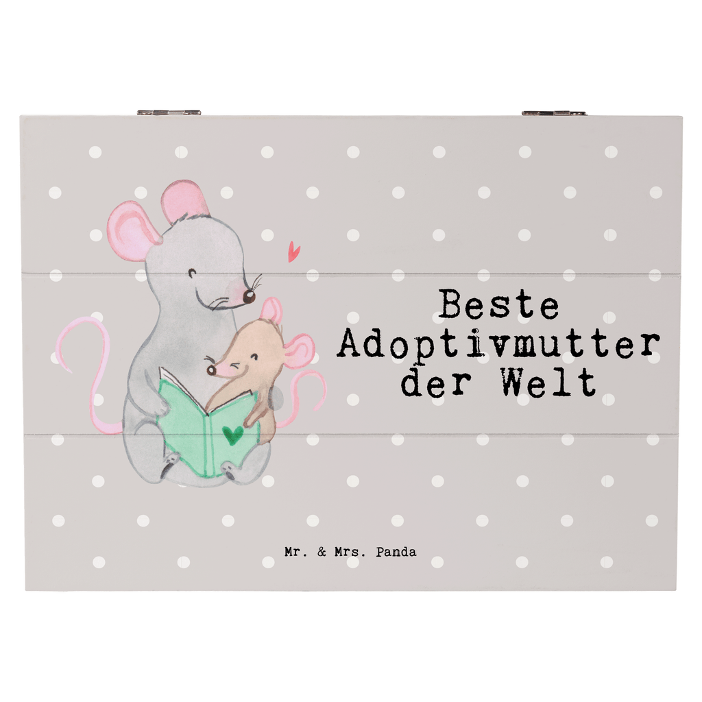 Holzkiste Maus Beste Adoptivmutter der Welt Adoptivmutter, Adoptivmama, adoptiert, Mama, Mami, Mutter, Muttertag, Mutti, Ma, Tochter, Sohn, Dankeschön, Danke, Beste Mama, Beste, Supermama Holzkiste, Kiste, Schatzkiste, Truhe, Schatulle, XXL,  Erinnerungsbox, Erinnerungskiste, Dekokiste, Aufbewahrungsbox  für, Dankeschön, Geschenk, Schenken, Geburtstag, Geburtstagsgeschenk, Geschenkidee, Danke, Bedanken, Mitbringsel, Freude machen, Geschenktipp