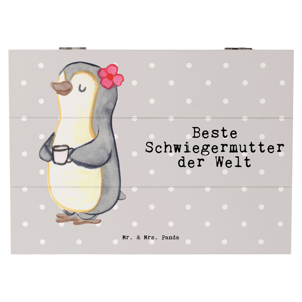 Holzkiste Pinguin Beste Schwiegermutter der Welt Schwiegermutter, Schwiegermama, Schwiegereltern, Mama, Mutter, Mutter des Ehepartners, angeheiratet, Dankeschön Holzkiste, Kiste, Schatzkiste, Truhe, Schatulle, XXL,  Erinnerungsbox, Erinnerungskiste, Dekokiste, Aufbewahrungsbox  für, Dankeschön, Geschenk, Schenken, Geburtstag, Geburtstagsgeschenk, Geschenkidee, Danke, Bedanken, Mitbringsel, Freude machen, Geschenktipp
