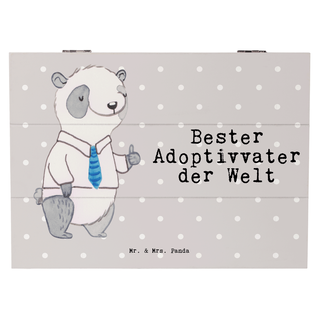Holzkiste Panda Bester Adoptivvater der Welt Adoptiv vater,Adoption, adoptiert, Adoptivvater Holzkiste, Kiste, Schatzkiste, Truhe, Schatulle, XXL,  Erinnerungsbox, Erinnerungskiste, Dekokiste, Aufbewahrungsbox  für, Dankeschön, Geschenk, Schenken, Geburtstag, Geburtstagsgeschenk, Geschenkidee, Danke, Bedanken, Mitbringsel, Freude machen, Geschenktipp