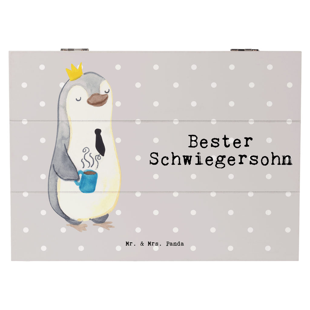Holzkiste Pinguin Bester Schwiegersohn Schwiegersohn, Tochter, Ehefrau des Sohns, Frau, angeheiratet, Hochzeit, Heirat, Dankeschön Holzkiste, Kiste, Schatzkiste, Truhe, Schatulle, XXL,  Erinnerungsbox, Erinnerungskiste, Dekokiste, Aufbewahrungsbox  für, Dankeschön, Geschenk, Schenken, Geburtstag, Geburtstagsgeschenk, Geschenkidee, Danke, Bedanken, Mitbringsel, Freude machen, Geschenktipp