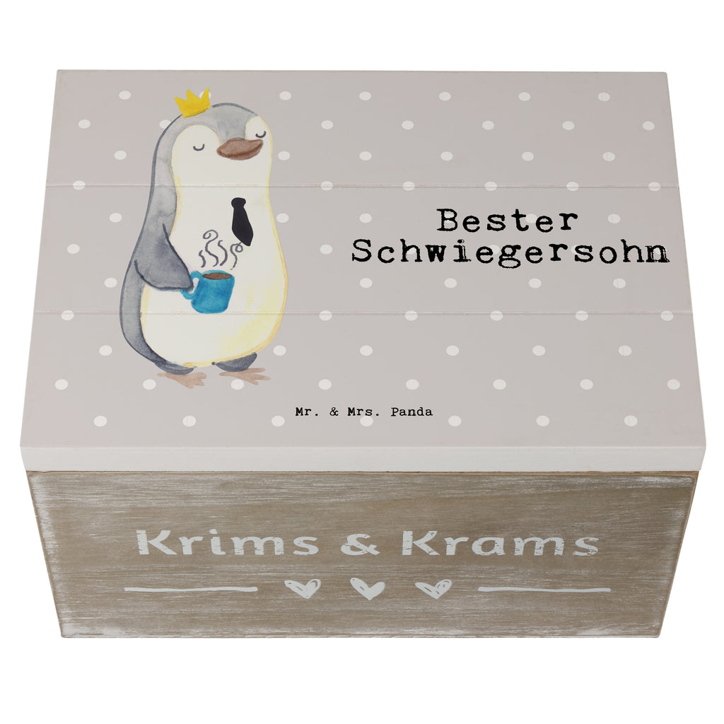 Holzkiste Pinguin Bester Schwiegersohn Schwiegersohn, Tochter, Ehefrau des Sohns, Frau, angeheiratet, Hochzeit, Heirat, Dankeschön Holzkiste, Kiste, Schatzkiste, Truhe, Schatulle, XXL,  Erinnerungsbox, Erinnerungskiste, Dekokiste, Aufbewahrungsbox  für, Dankeschön, Geschenk, Schenken, Geburtstag, Geburtstagsgeschenk, Geschenkidee, Danke, Bedanken, Mitbringsel, Freude machen, Geschenktipp