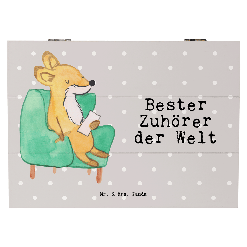 Holzkiste Fuchs Bester Zuhörer der Welt Zuhörer, Freund, Freundin, offenes Ohr, Danke, Dankeschön, Hilfsbereit, Hilfe  Holzkiste, Kiste, Schatzkiste, Truhe, Schatulle, XXL,  Erinnerungsbox, Erinnerungskiste, Dekokiste, Aufbewahrungsbox  für, Dankeschön, Geschenk, Schenken, Geburtstag, Geburtstagsgeschenk, Geschenkidee, Danke, Bedanken, Mitbringsel, Freude machen, Geschenktipp