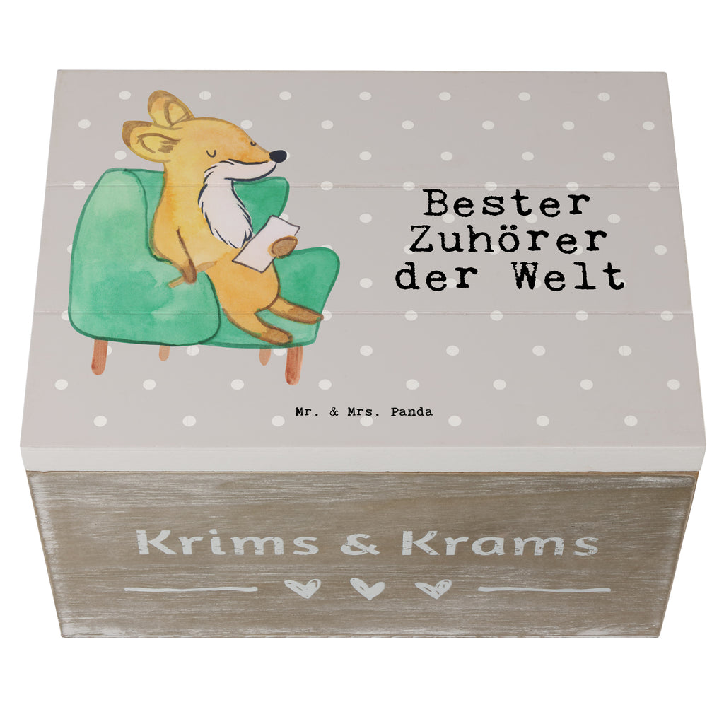 Holzkiste Fuchs Bester Zuhörer der Welt Zuhörer, Freund, Freundin, offenes Ohr, Danke, Dankeschön, Hilfsbereit, Hilfe  Holzkiste, Kiste, Schatzkiste, Truhe, Schatulle, XXL,  Erinnerungsbox, Erinnerungskiste, Dekokiste, Aufbewahrungsbox  für, Dankeschön, Geschenk, Schenken, Geburtstag, Geburtstagsgeschenk, Geschenkidee, Danke, Bedanken, Mitbringsel, Freude machen, Geschenktipp