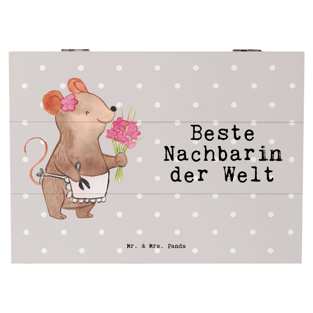 Holzkiste Maus Beste Nachbarin der Welt Nachbarin, Nachbarn, Nachbarschaft, Freundin, Angrenzer, Anwohnerin, Dankeschön, Bewohnerin, Freundschaft   Holzkiste, Kiste, Schatzkiste, Truhe, Schatulle, XXL,  Erinnerungsbox, Erinnerungskiste, Dekokiste, Aufbewahrungsbox  für, Dankeschön, Geschenk, Schenken, Geburtstag, Geburtstagsgeschenk, Geschenkidee, Danke, Bedanken, Mitbringsel, Freude machen, Geschenktipp