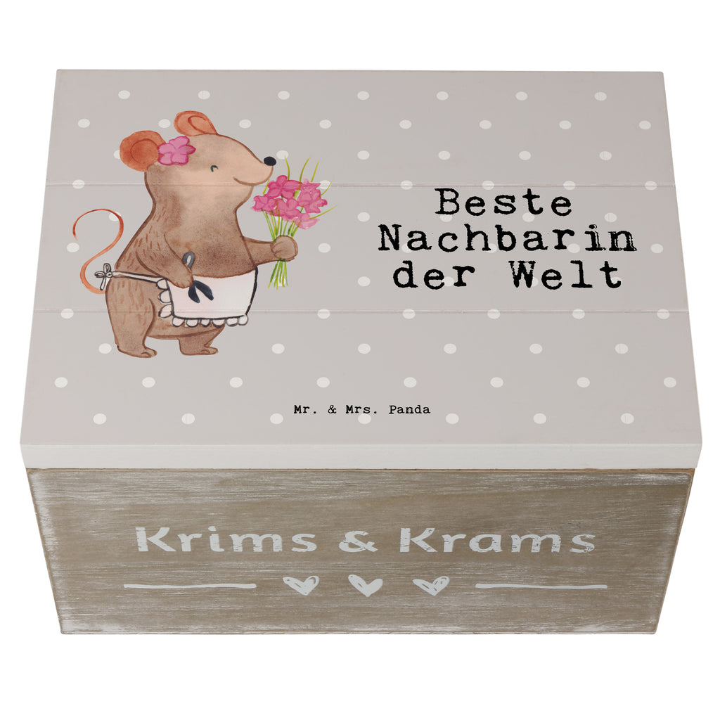 Holzkiste Maus Beste Nachbarin der Welt Nachbarin, Nachbarn, Nachbarschaft, Freundin, Angrenzer, Anwohnerin, Dankeschön, Bewohnerin, Freundschaft   Holzkiste, Kiste, Schatzkiste, Truhe, Schatulle, XXL,  Erinnerungsbox, Erinnerungskiste, Dekokiste, Aufbewahrungsbox  für, Dankeschön, Geschenk, Schenken, Geburtstag, Geburtstagsgeschenk, Geschenkidee, Danke, Bedanken, Mitbringsel, Freude machen, Geschenktipp