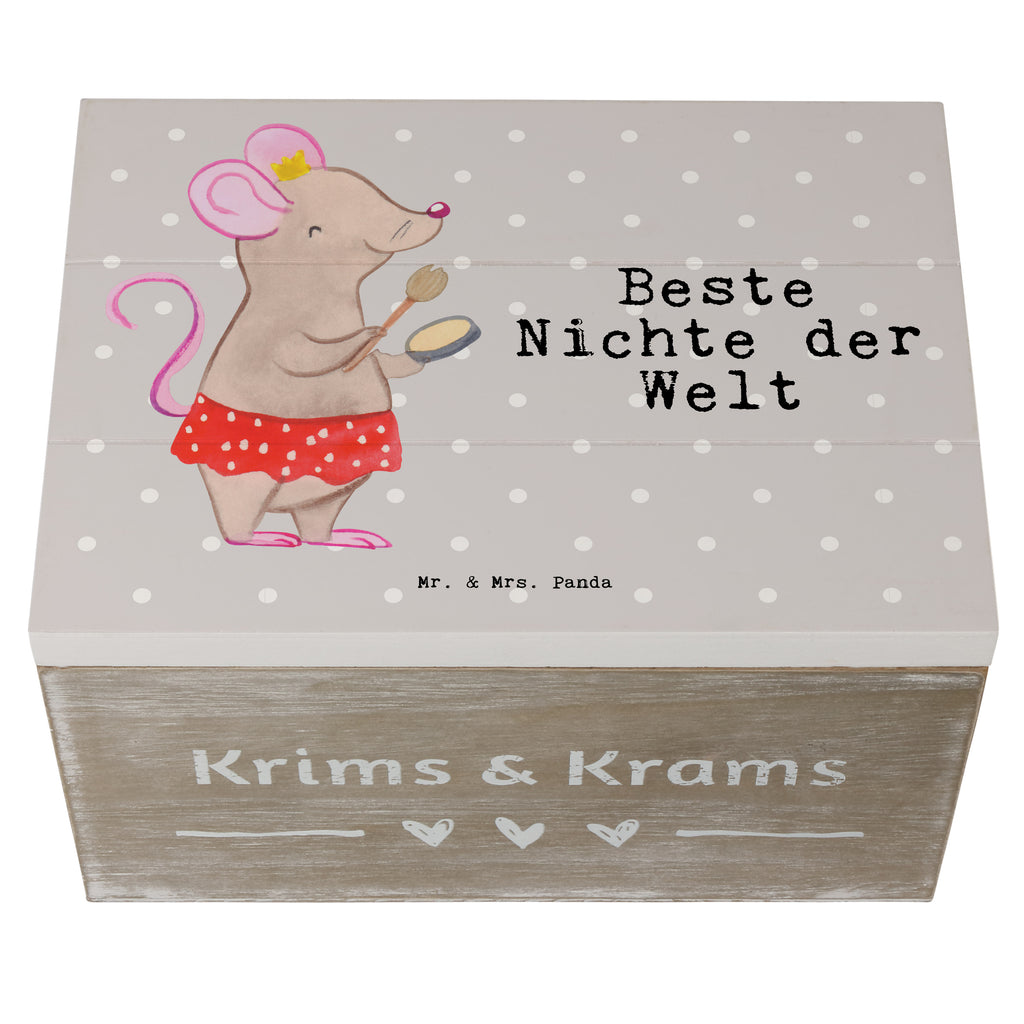 Holzkiste Maus Beste Nichte der Welt Nichte, Onkel, Tante, Patentante, Patenonkel, Patenkind, Taufe, Tochter der Schwester, Tochter des Bruders, Beste Holzkiste, Kiste, Schatzkiste, Truhe, Schatulle, XXL,  Erinnerungsbox, Erinnerungskiste, Dekokiste, Aufbewahrungsbox  für, Dankeschön, Geschenk, Schenken, Geburtstag, Geburtstagsgeschenk, Geschenkidee, Danke, Bedanken, Mitbringsel, Freude machen, Geschenktipp
