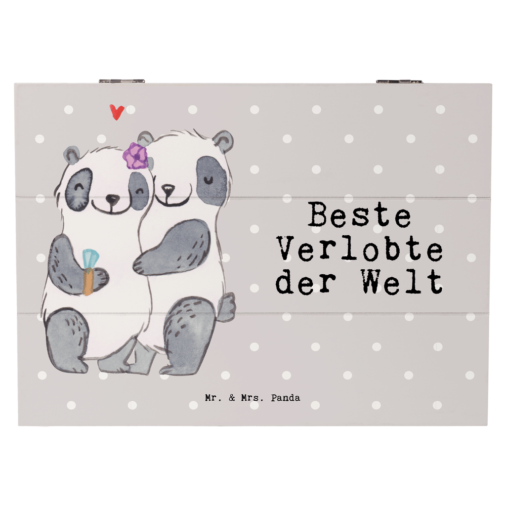 Holzkiste Panda Beste Verlobte der Welt Verlobte, Verloben, Verlobung, Traumfrau, Frau, Freundin, Ehefrau, Zukünftige, Hochzeit, Ehe,  Holzkiste, Kiste, Schatzkiste, Truhe, Schatulle, XXL,  Erinnerungsbox, Erinnerungskiste, Dekokiste, Aufbewahrungsbox  für, Dankeschön, Geschenk, Schenken, Geburtstag, Geburtstagsgeschenk, Geschenkidee, Danke, Bedanken, Mitbringsel, Freude machen, Geschenktipp