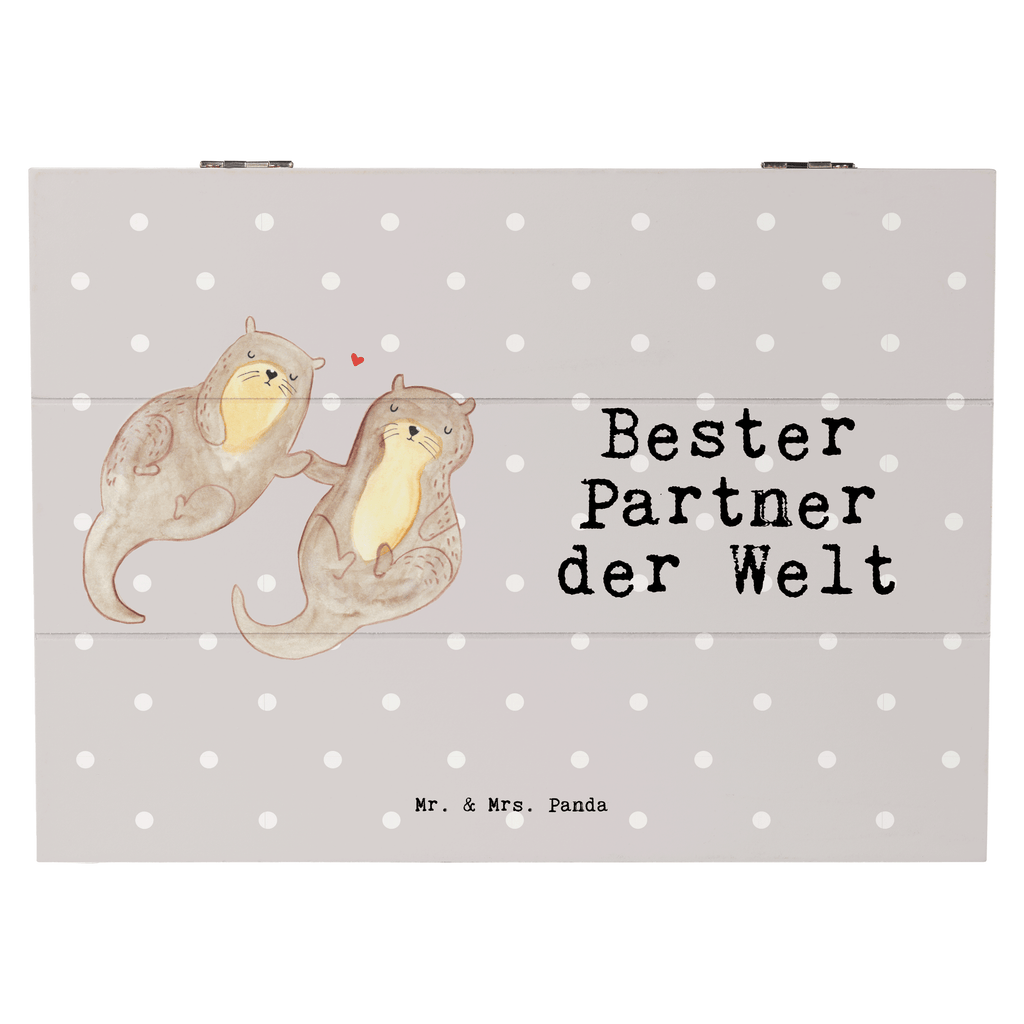 Holzkiste Otter Bester Partner der Welt Partner, Ehepartner, Mann, Frau, Ehefrau, Ehemann. Freundin, Freund, Lebensgefährte, Paar, Liebe  Holzkiste, Kiste, Schatzkiste, Truhe, Schatulle, XXL,  Erinnerungsbox, Erinnerungskiste, Dekokiste, Aufbewahrungsbox  für, Dankeschön, Geschenk, Schenken, Geburtstag, Geburtstagsgeschenk, Geschenkidee, Danke, Bedanken, Mitbringsel, Freude machen, Geschenktipp