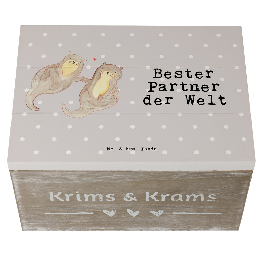 Holzkiste Otter Bester Partner der Welt Partner, Ehepartner, Mann, Frau, Ehefrau, Ehemann. Freundin, Freund, Lebensgefährte, Paar, Liebe  Holzkiste, Kiste, Schatzkiste, Truhe, Schatulle, XXL,  Erinnerungsbox, Erinnerungskiste, Dekokiste, Aufbewahrungsbox  für, Dankeschön, Geschenk, Schenken, Geburtstag, Geburtstagsgeschenk, Geschenkidee, Danke, Bedanken, Mitbringsel, Freude machen, Geschenktipp