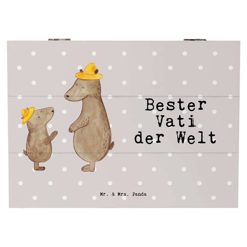 Holzkiste Bär Bester Vati der Welt Vater, Papa, Dad, Daddy, Paps, Papi, Vati, Eltern, Geschenk Vater, Mann, Familie, Bester, Dankeschön, Kleinigkeit, Geburtstag Holzkiste, Kiste, Schatzkiste, Truhe, Schatulle, XXL,  Erinnerungsbox, Erinnerungskiste, Dekokiste, Aufbewahrungsbox  für, Dankeschön, Geschenk, Schenken, Geburtstag, Geburtstagsgeschenk, Geschenkidee, Danke, Bedanken, Mitbringsel, Freude machen, Geschenktipp