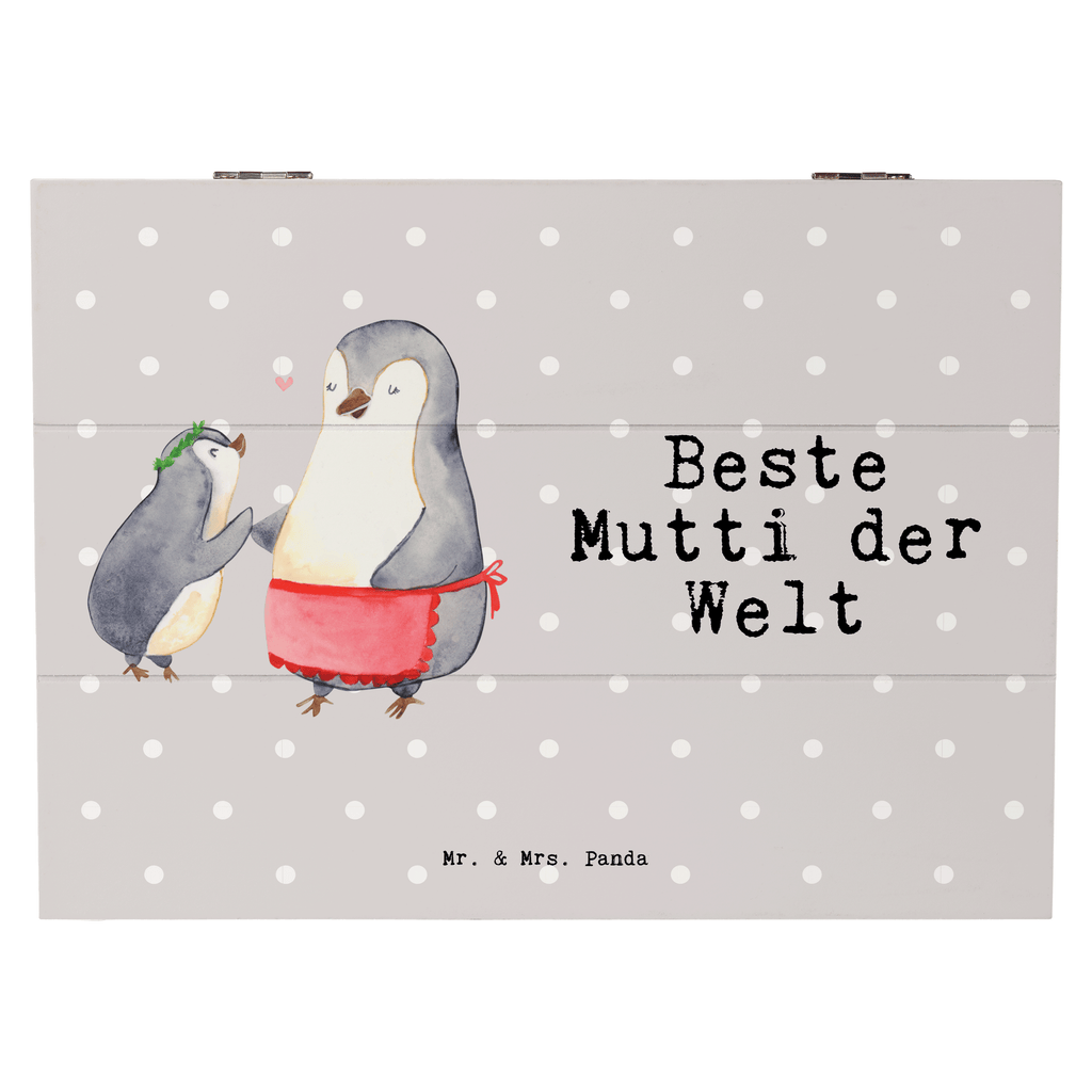 Holzkiste Pinguin Beste Mutti der Welt Mama, Mami, Mutter, Muttertag, Mutti, Ma, Tochter, Sohn, Dankeschön, Danke, Beste Mama, Beste, Supermama Holzkiste, Kiste, Schatzkiste, Truhe, Schatulle, XXL,  Erinnerungsbox, Erinnerungskiste, Dekokiste, Aufbewahrungsbox  für, Dankeschön, Geschenk, Schenken, Geburtstag, Geburtstagsgeschenk, Geschenkidee, Danke, Bedanken, Mitbringsel, Freude machen, Geschenktipp
